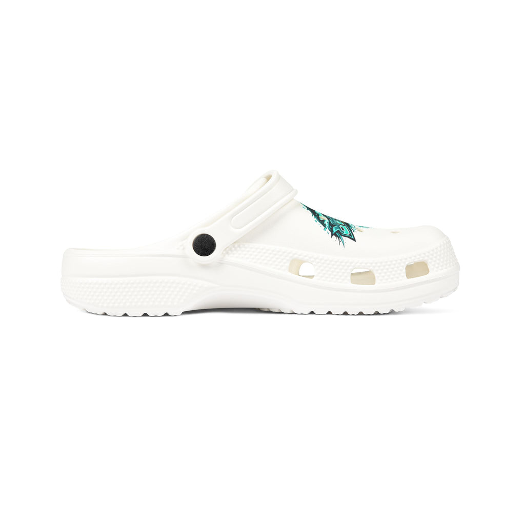 Tropical Reef EVA Foam Clogs — Teal Ocean Graphic Slip-On Shoes