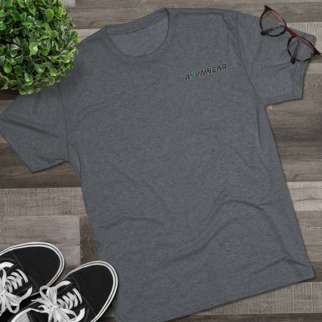 RYVNAWEAR Minimal Logo Tee — Lightweight Tri-Blend Crew Shirt