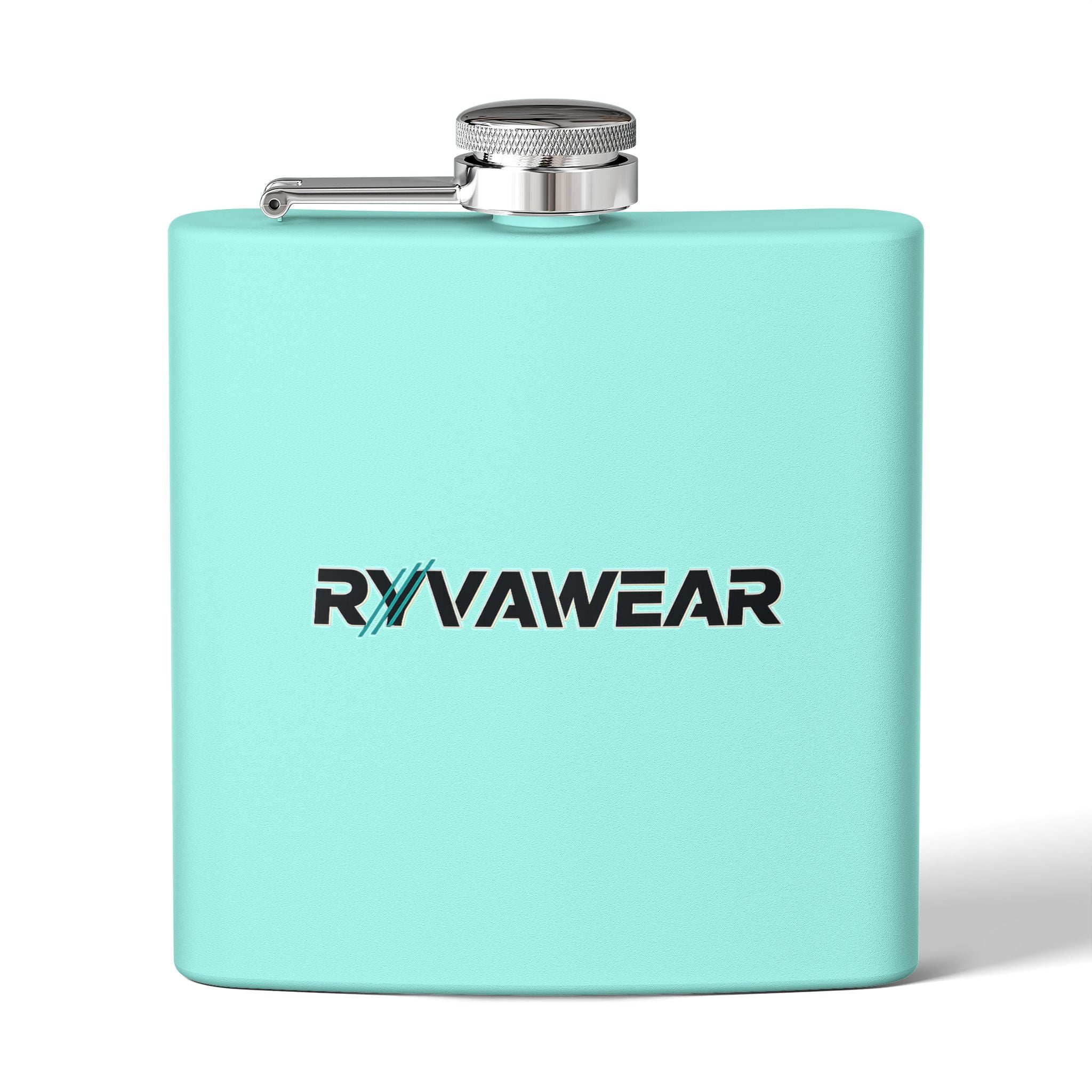 Stainless Steel Flask — 6oz Branded RYVAWEAR Pocket Hip Flask