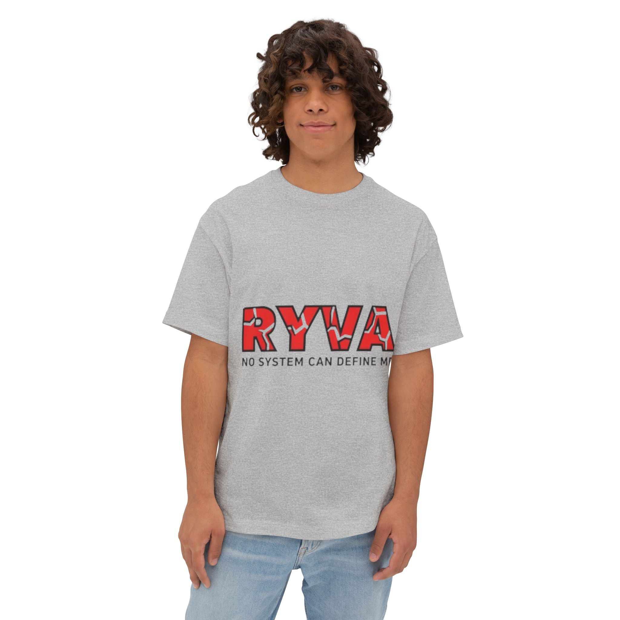 RYWA 'No System Can Define Me' Boxy Tee - Graphic Oversized Cotton T-Shirt