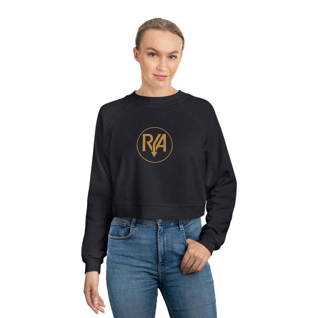 Cropped Pullover — Gold R/A Circle Logo Women's Fleece
