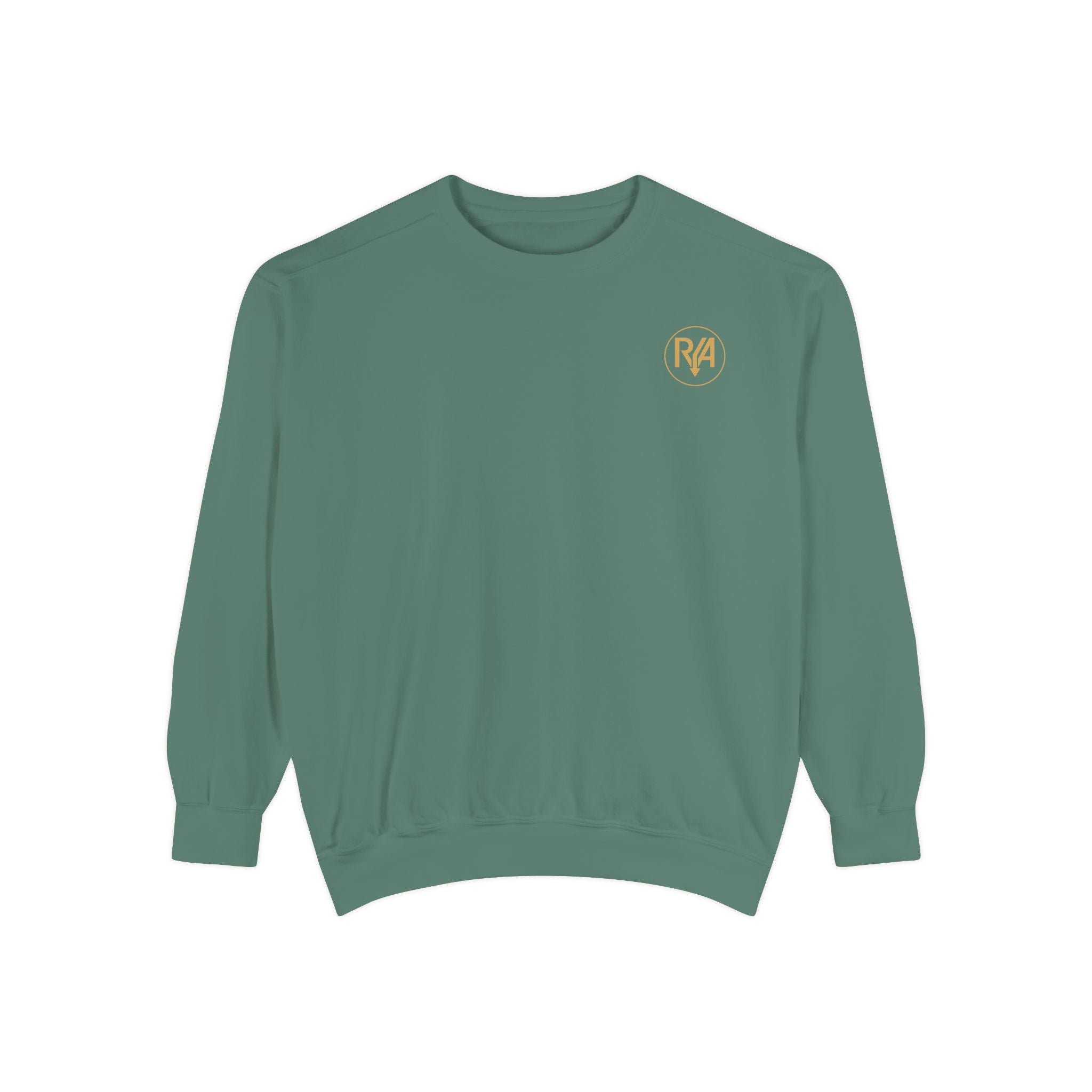 Minimal Monogram Sweatshirt — R14 Chest Logo Crewneck