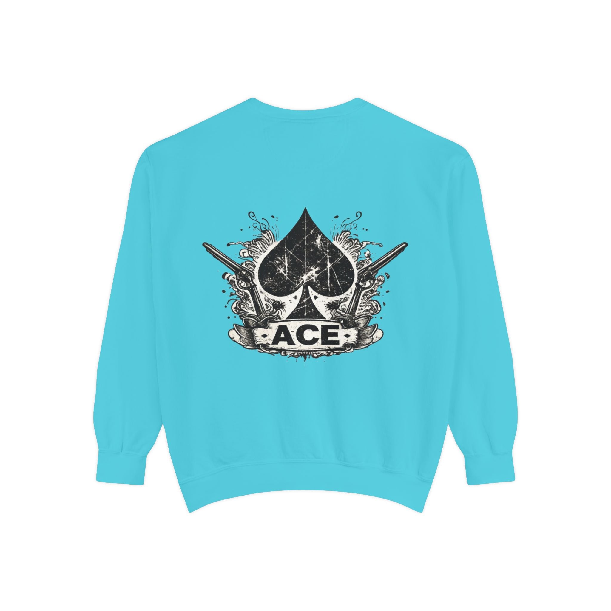 Ace Spade Sweatshirt — Distressed Playing Card Logo Crewneck