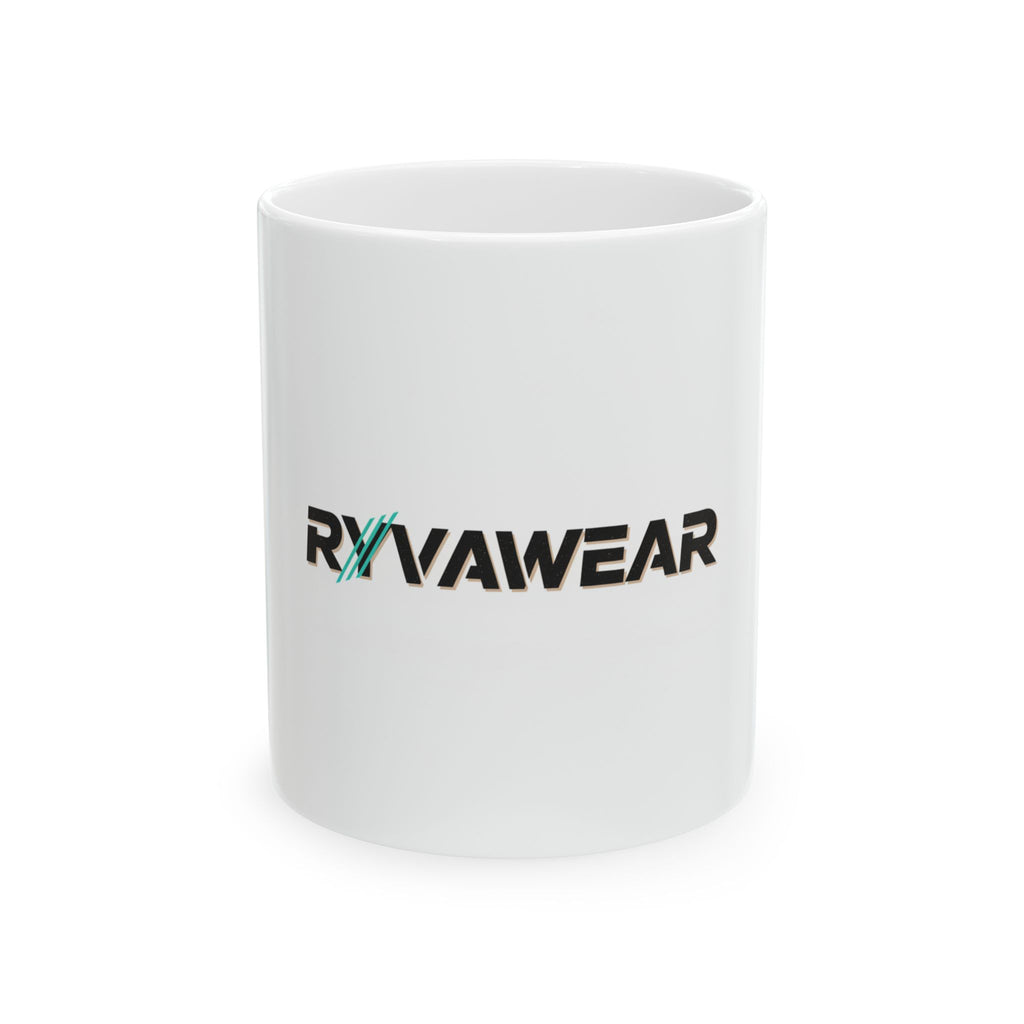 RVVAWEAR Logo Ceramic Mug — Branded Coffee Cup (11oz & 15oz)