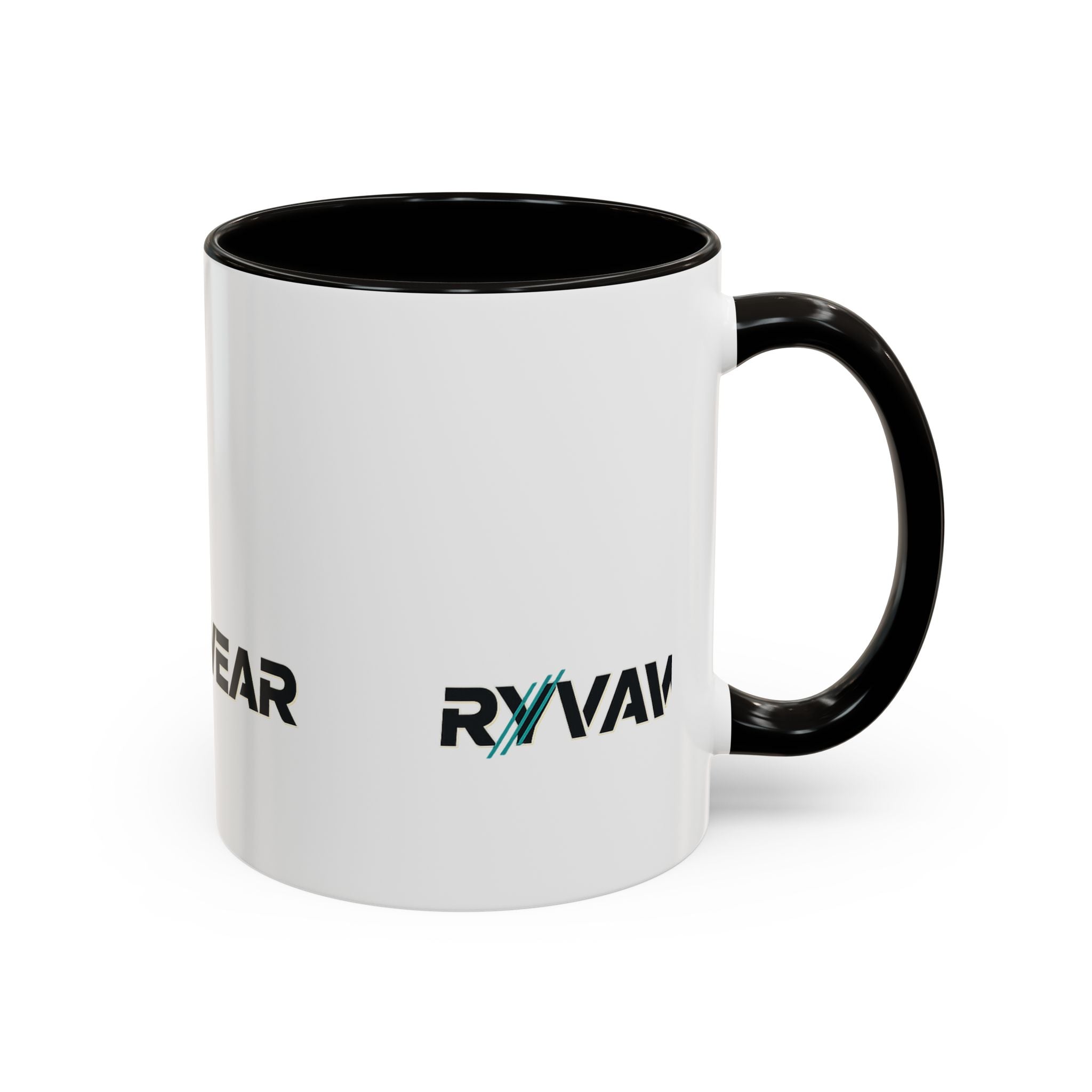 RyvaWear Logo Coffee Mug (11oz & 15oz) - Branded Ceramic Mug with Black Handle & Interior