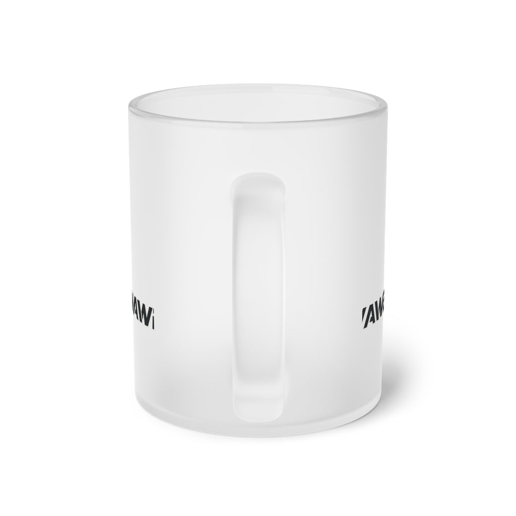 Frosted Glass Mug — RYVAWEAR Logo Coffee Cup
