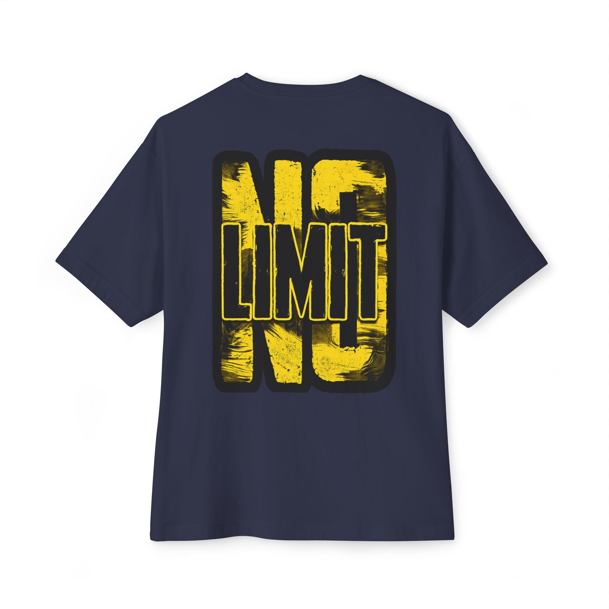 No Limit Graphic Tee — Oversized Boxy White T‑Shirt