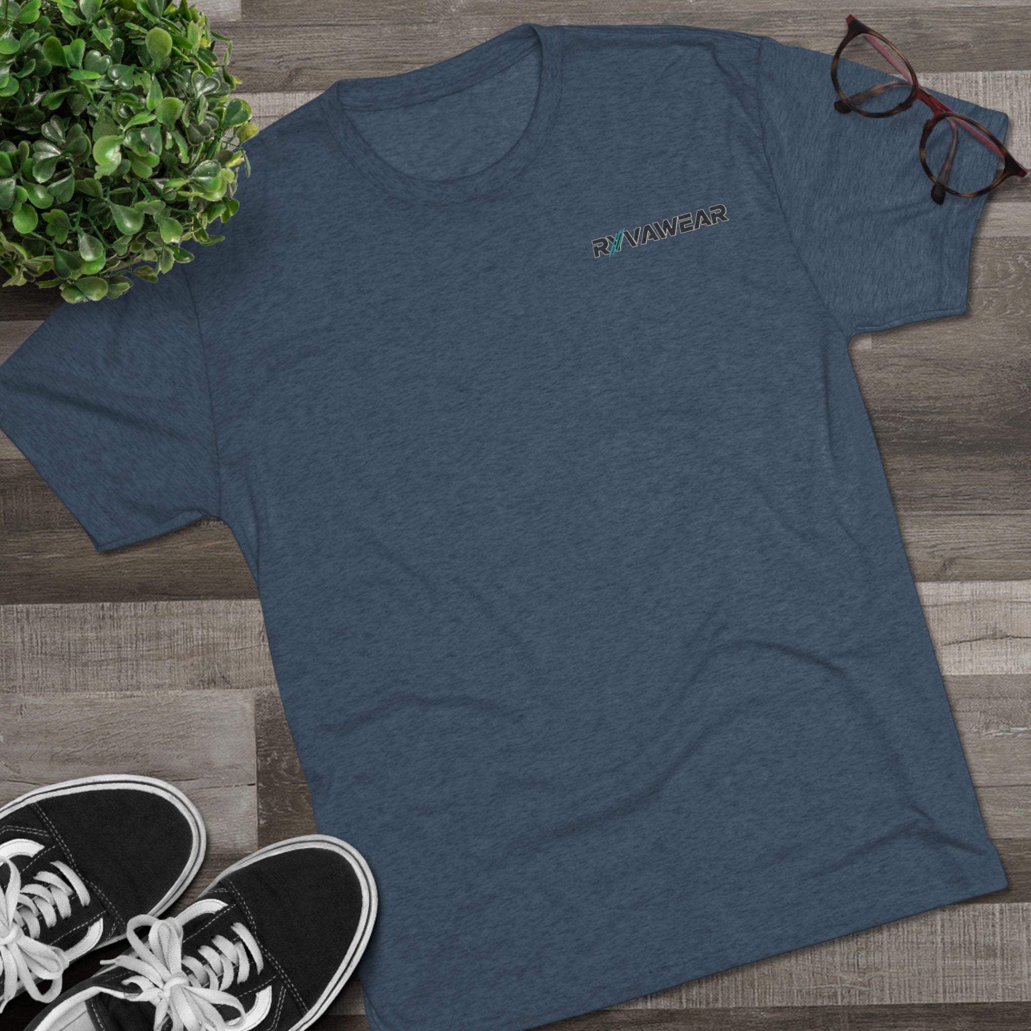 RYVNAWEAR Minimal Logo Tee — Lightweight Tri-Blend Crew Shirt