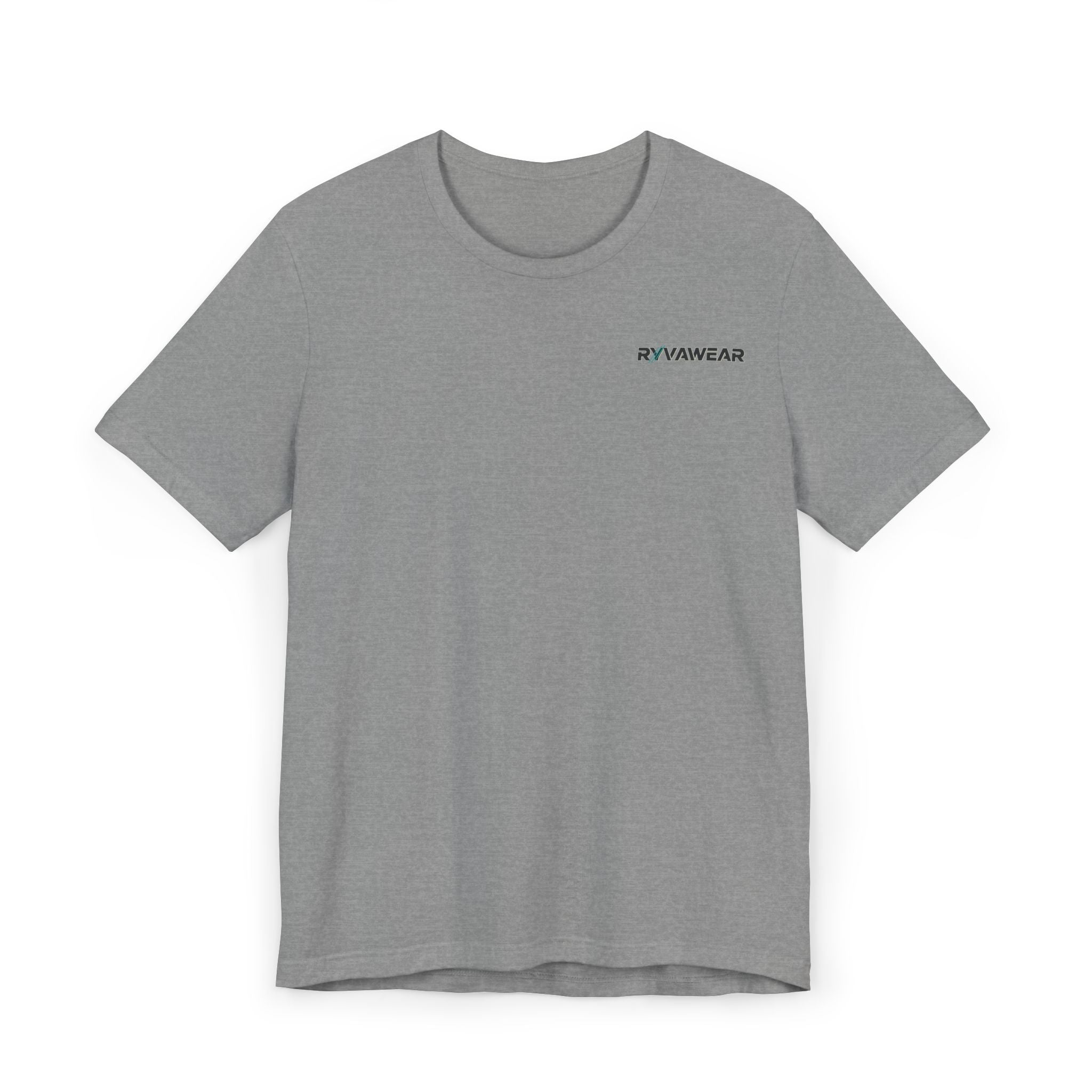Minimal 'RYVANAWEAR' Logo T-Shirt — White Casual Crewneck