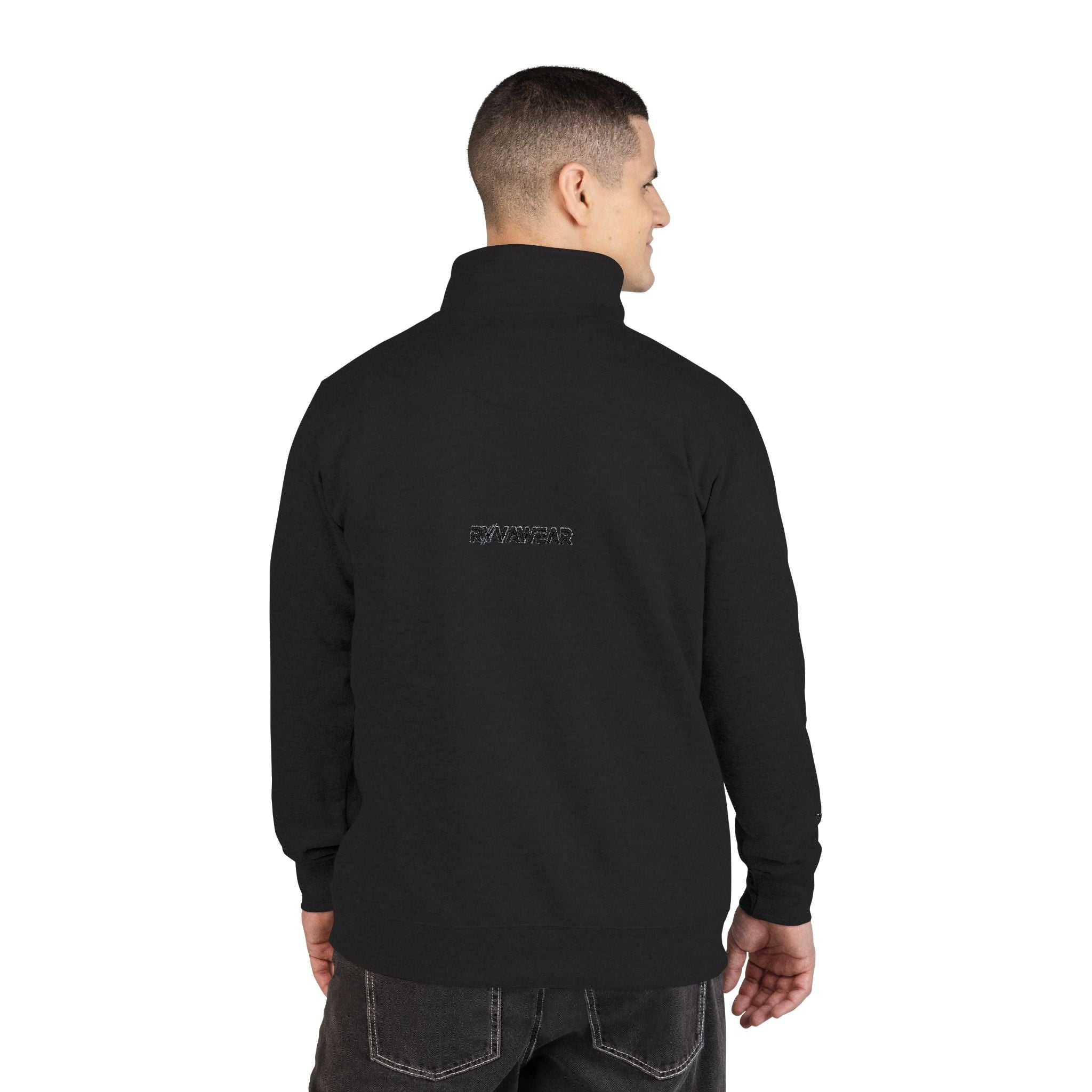 Embroidered Fleece Pullover – Minimal Logo Quarter-Zip Sweatshirt