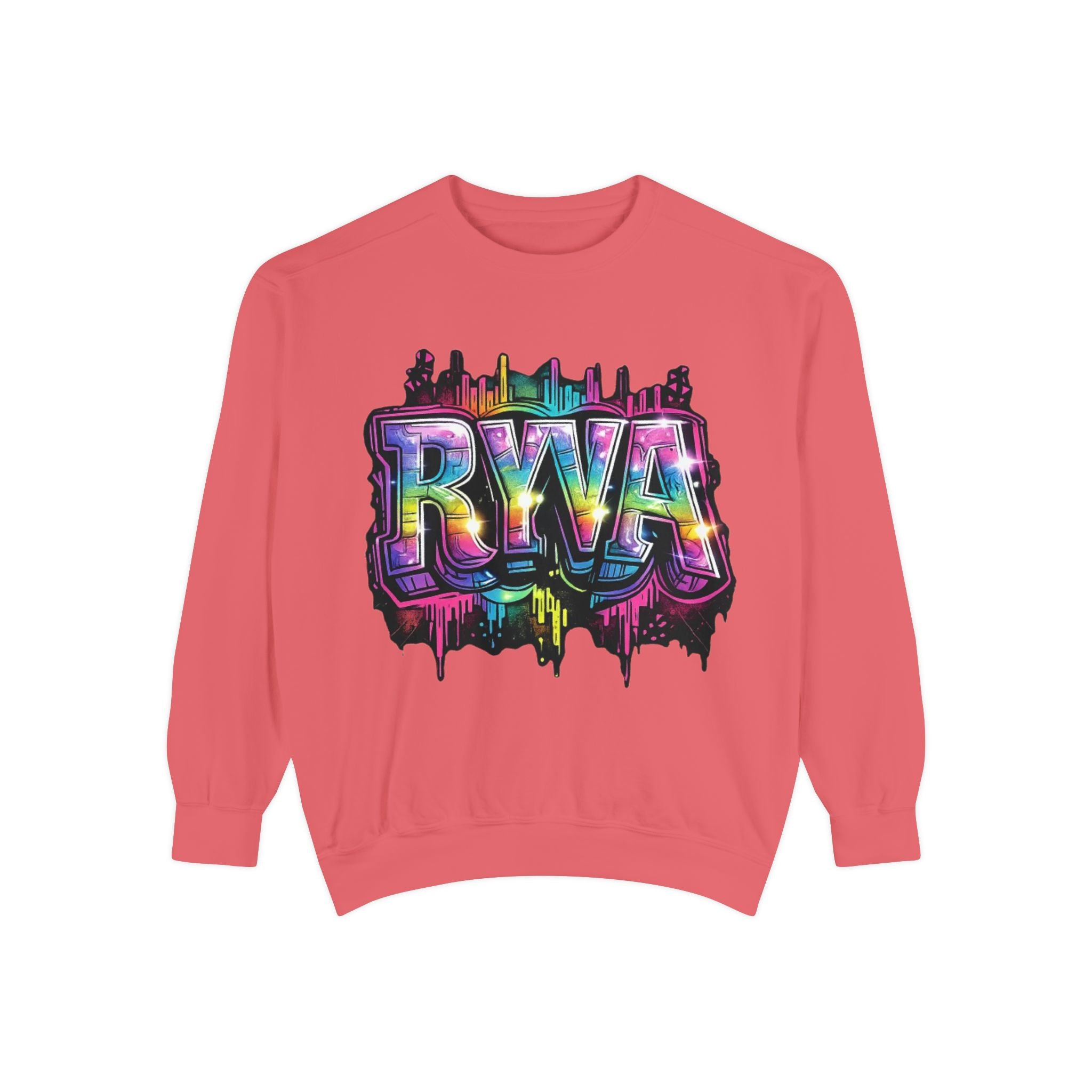 RVA Rainbow Graffiti Sweatshirt — Vibrant Richmond City Pullover