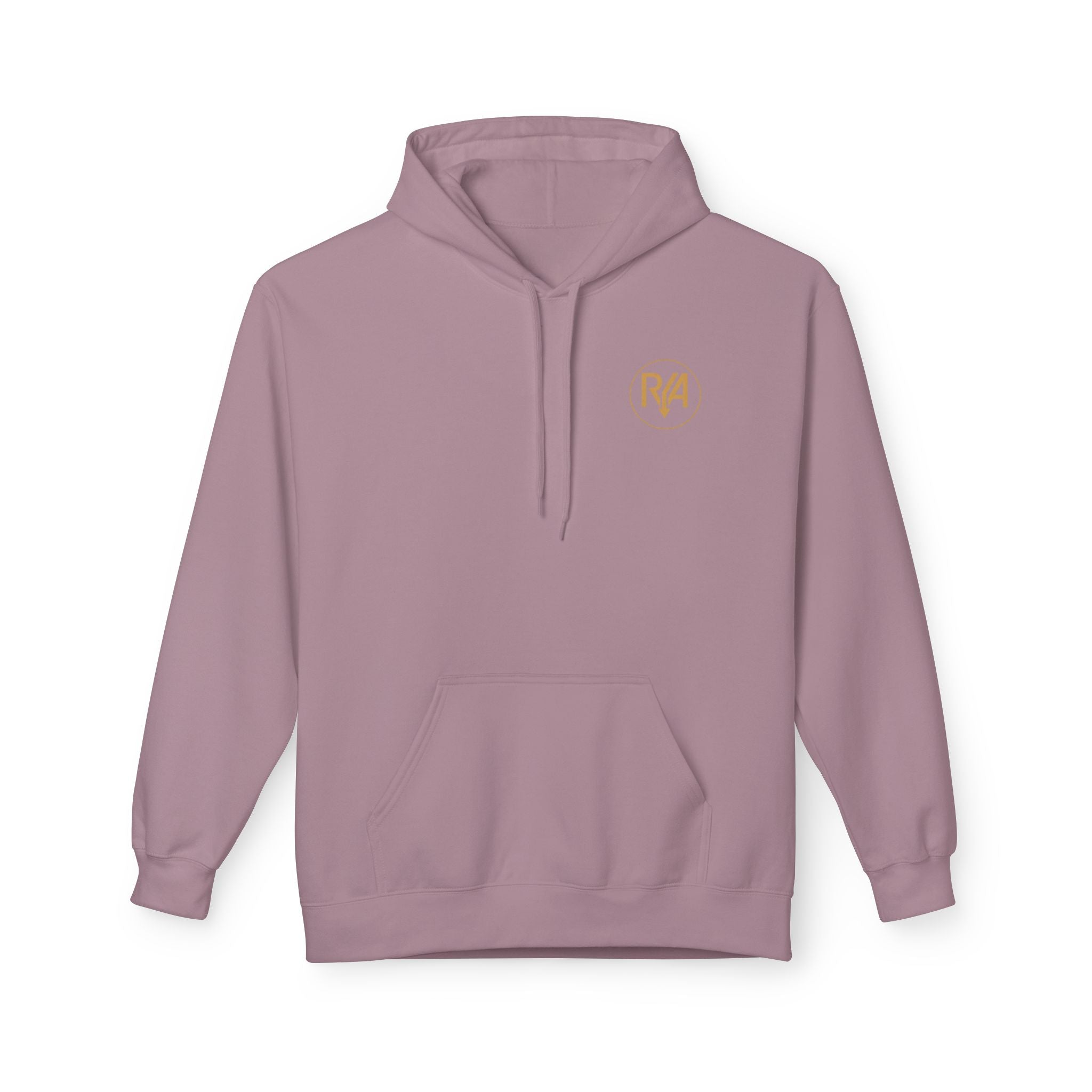 Minimal Monogram Hoodie — Gold R/A Chest Logo