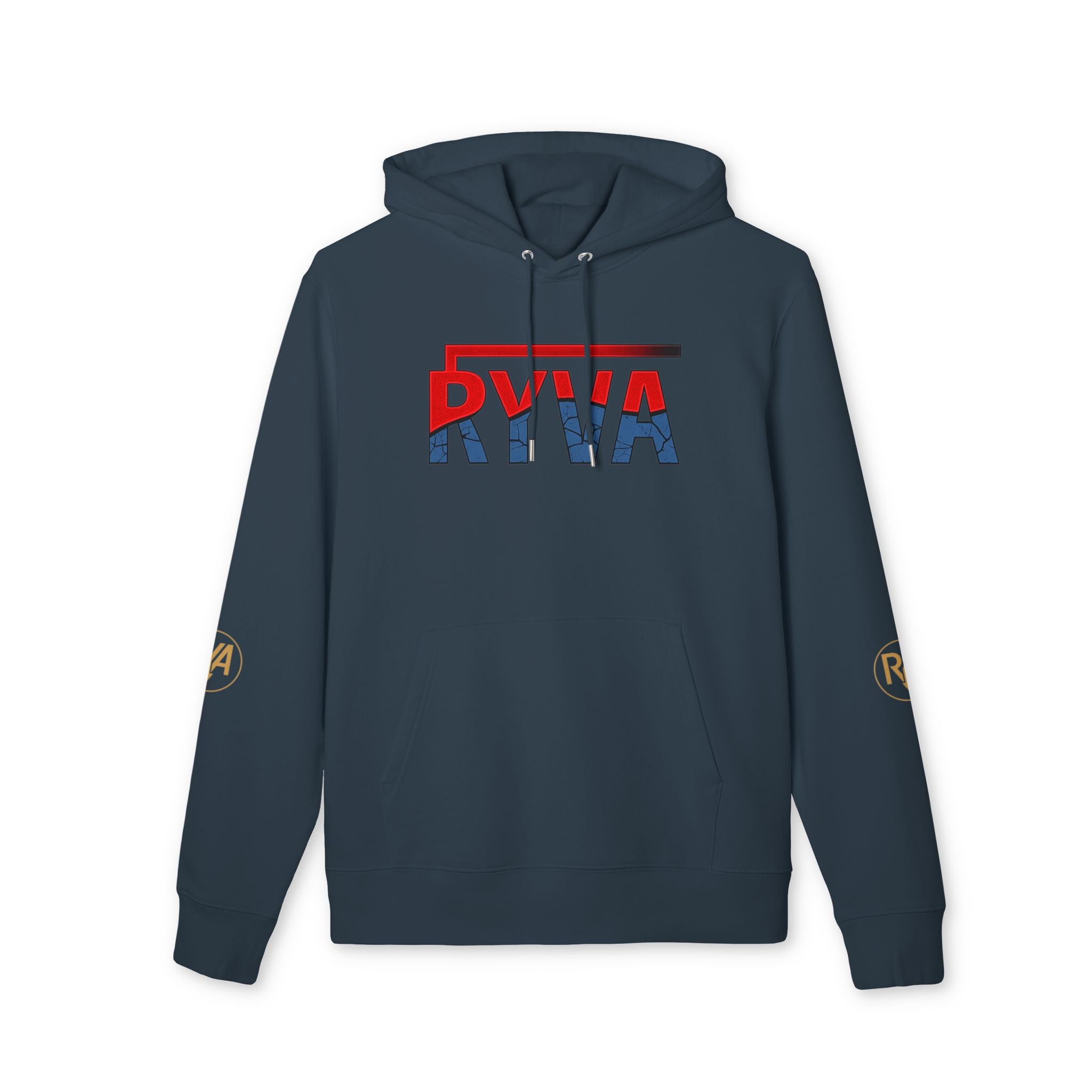 RYVA Flag Logo Hoodie — Patriotic Red White Blue Pullover