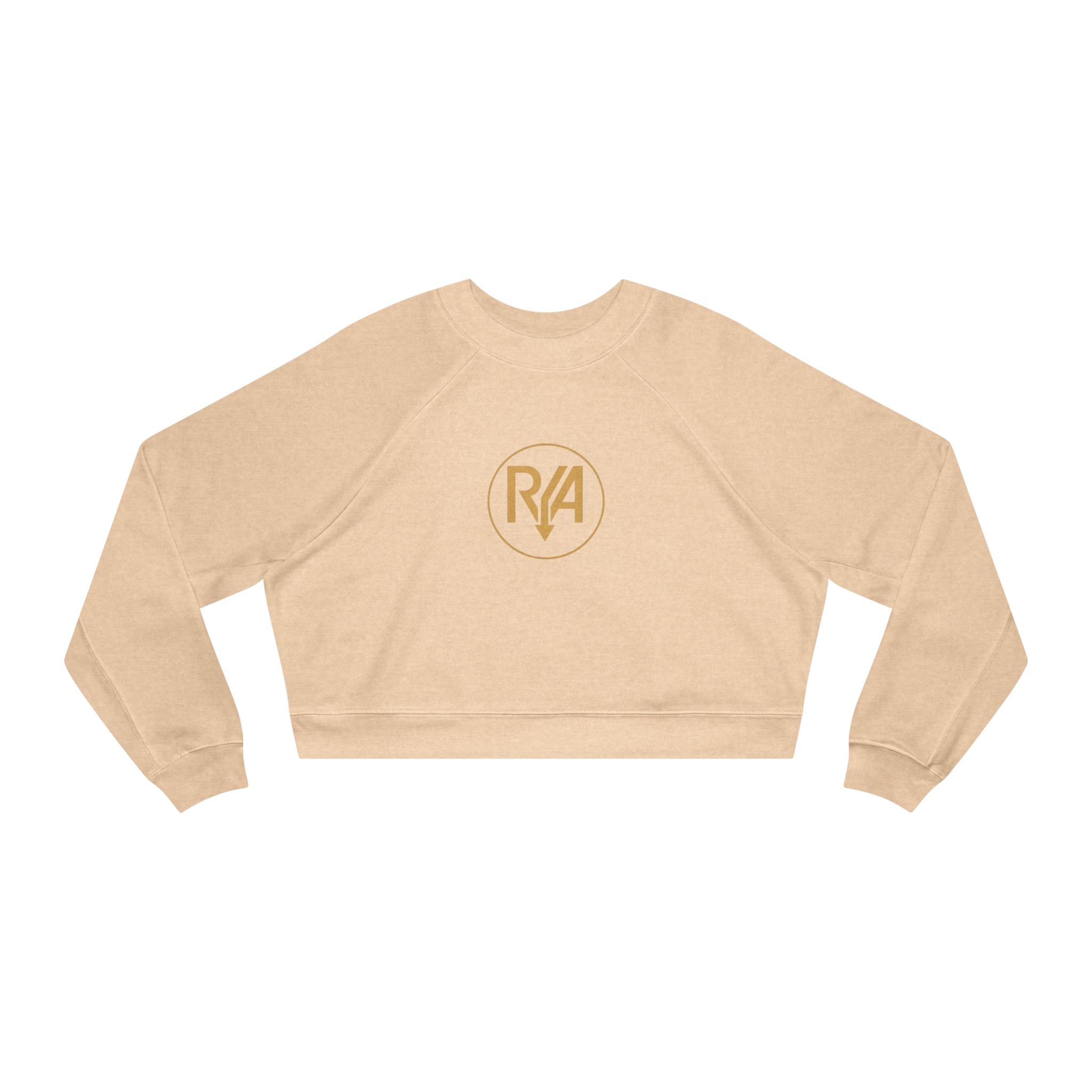 Cropped Pullover — Gold R/A Circle Logo Women's Fleece