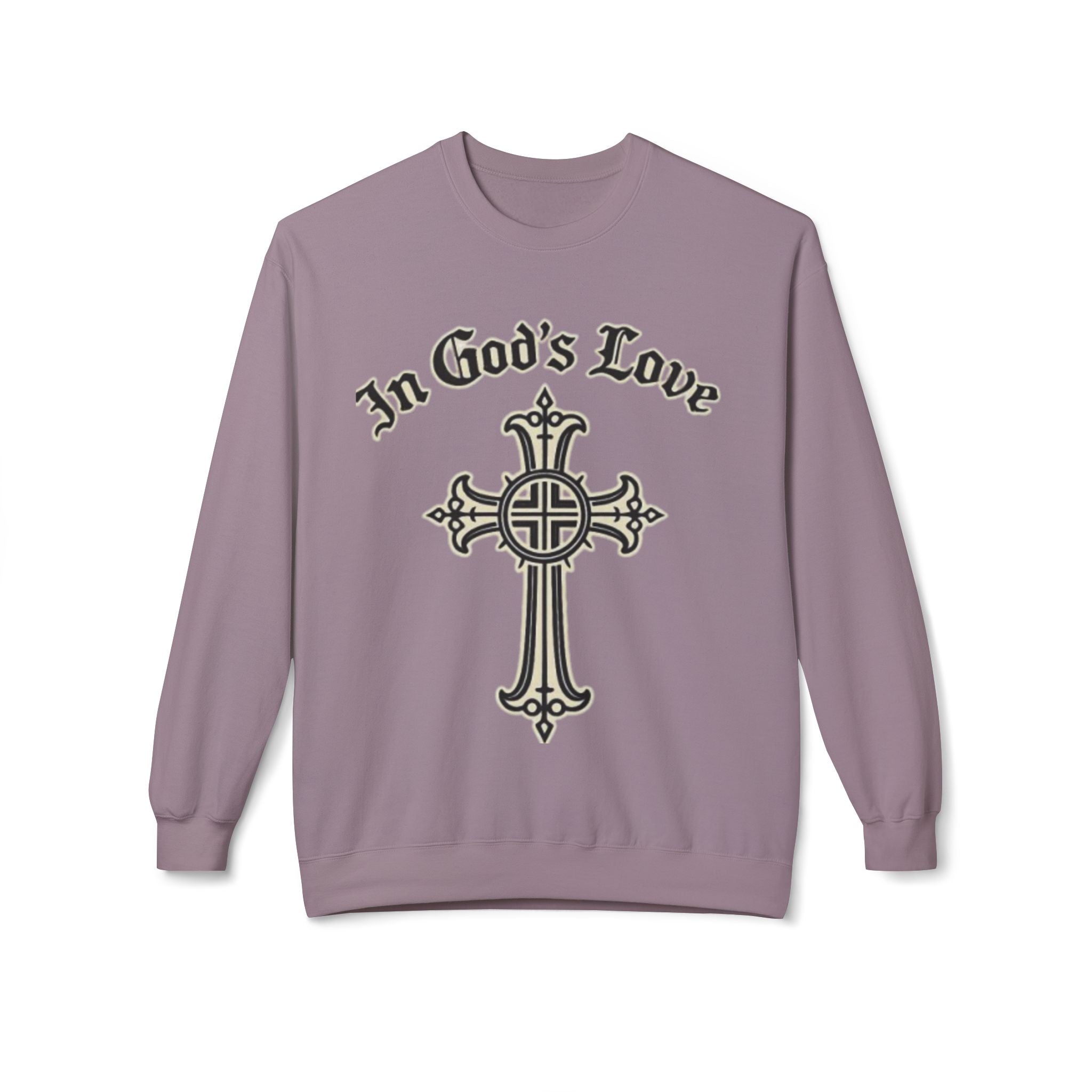 In God's Love Cross Crewneck Sweatshirt — Christian Faith Pullover
