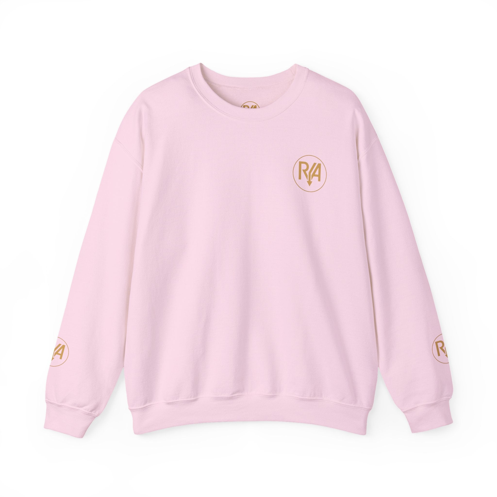 Crewneck Sweatshirt - Pink 'LOVE' Back Print with Minimal Logo