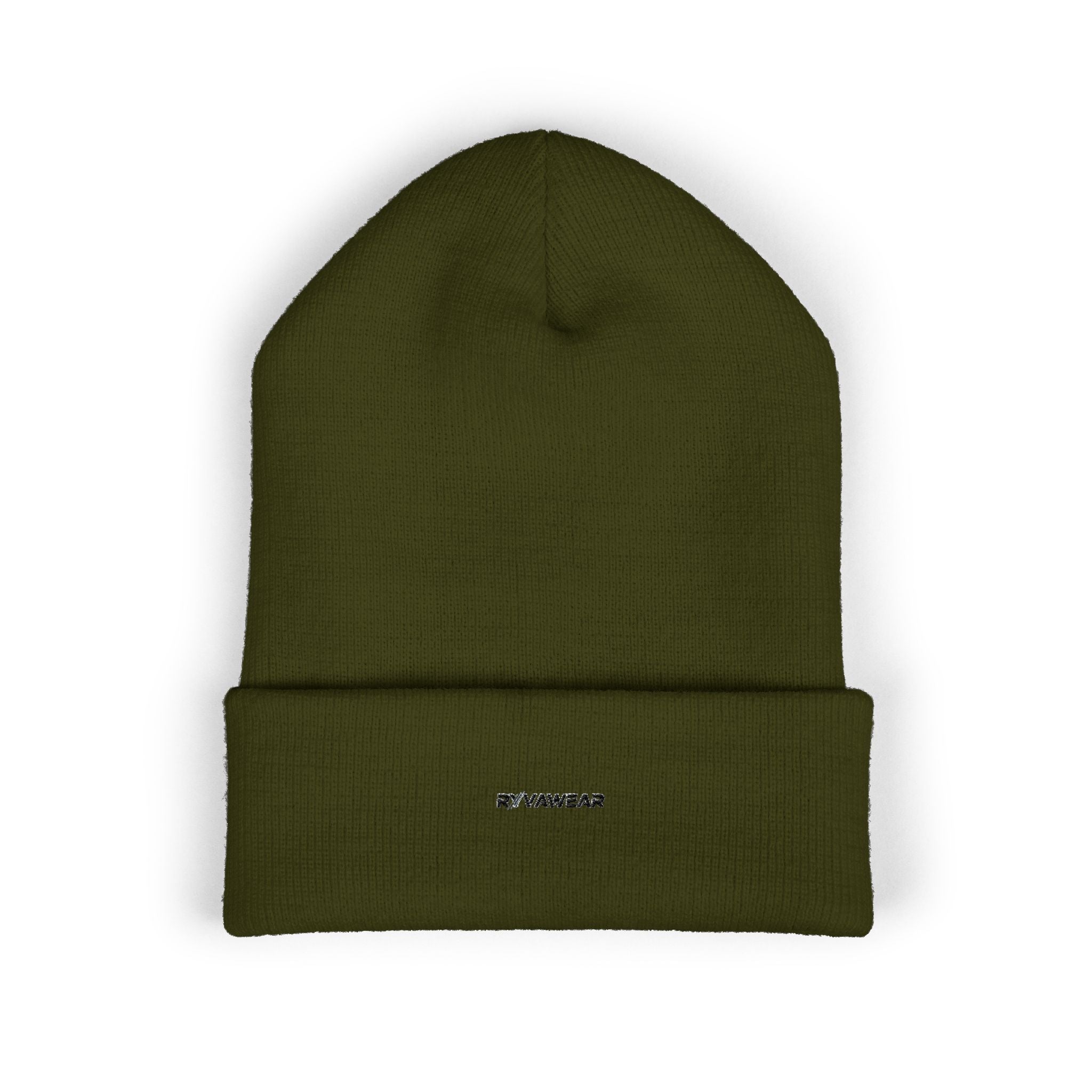 Embroidered Classic Cuffed Beanie — Minimal Logo Knit Hat