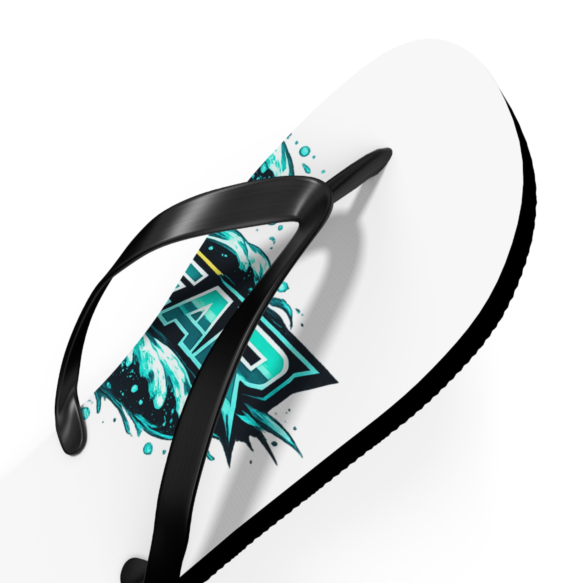 Rider Teal Splash Flip Flops — Graphic Beach Sandals