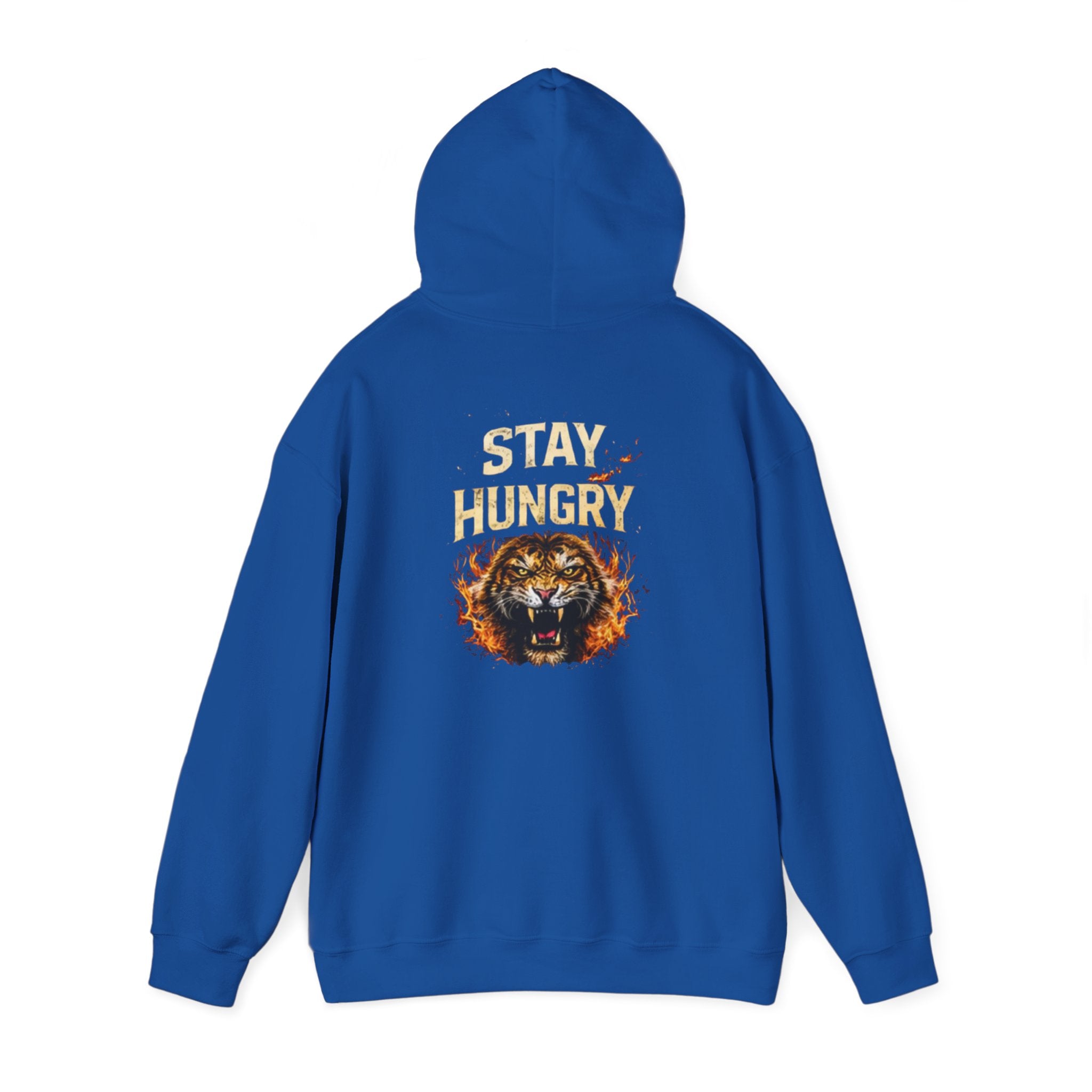 Lion "Stay Hungry" Hoodie – Motivational Graphic Pullover