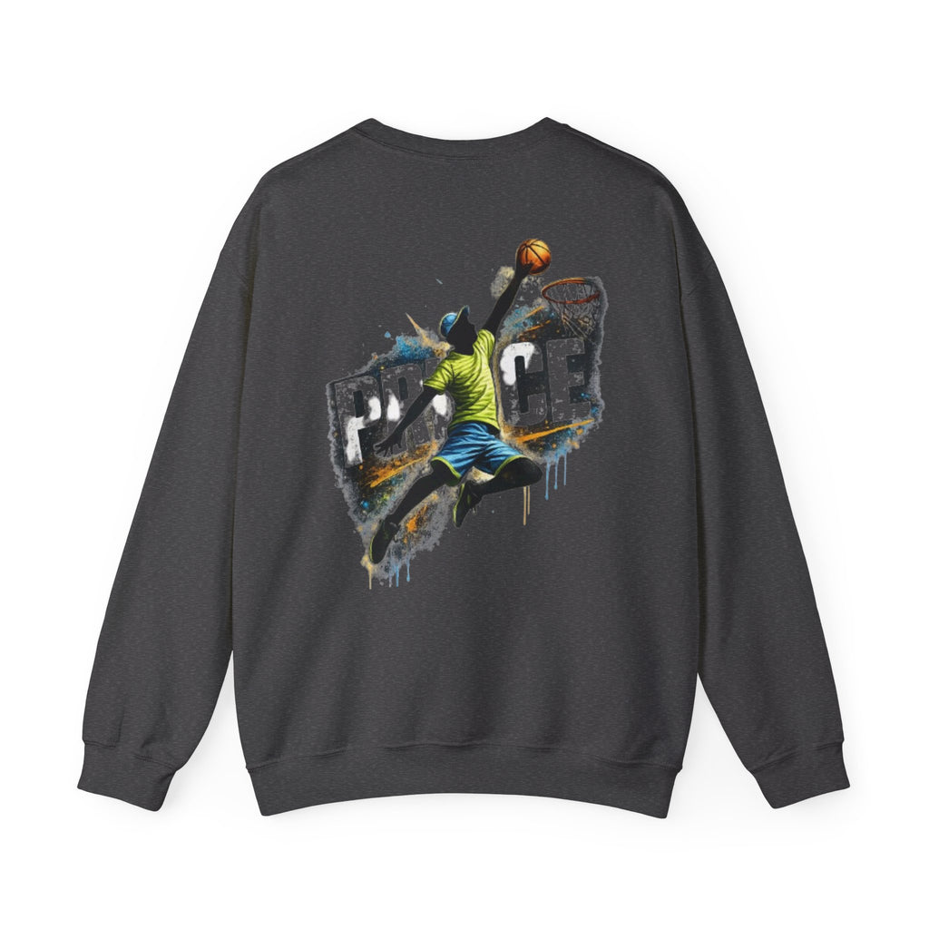 Basketball Dunk Crewneck Sweatshirt — "PROCE" Graphic Back