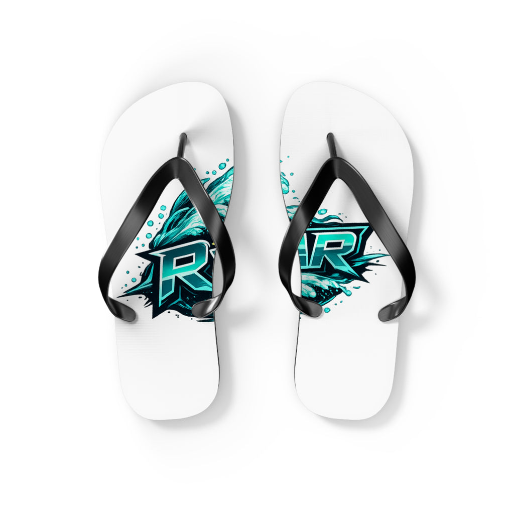 Rider Teal Splash Flip Flops — Graphic Beach Sandals