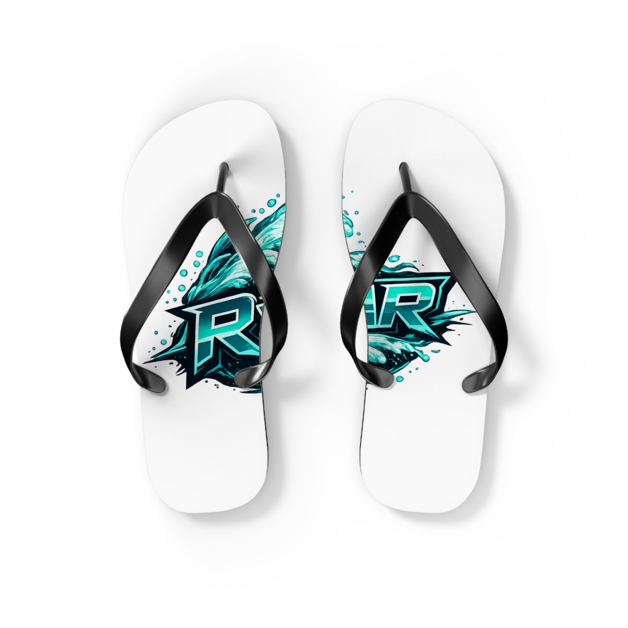 Rider Teal Splash Flip Flops — Graphic Beach Sandals