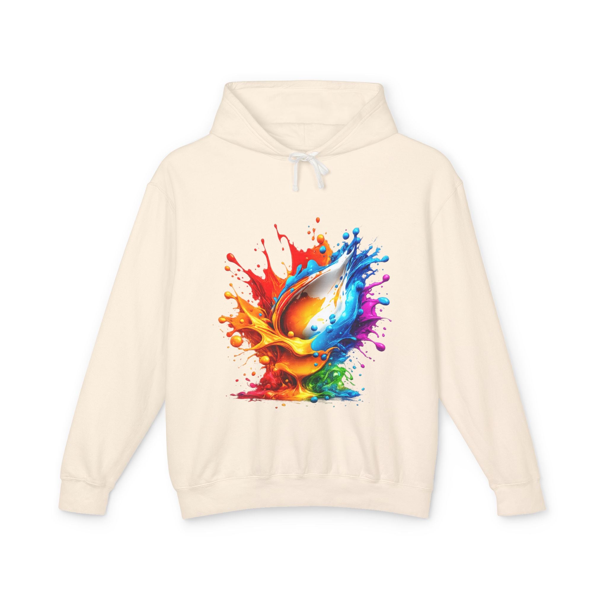 Color Splash Dove Hoodie — Vibrant Watercolor Peace Dove Pullover
