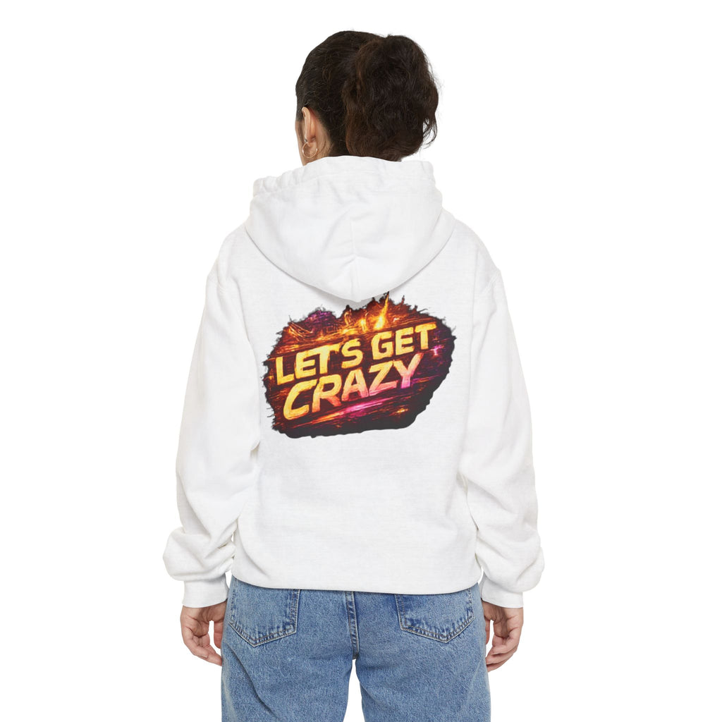 Let's Get Crazy Hoodie — Retro Flame Graphic Pullover