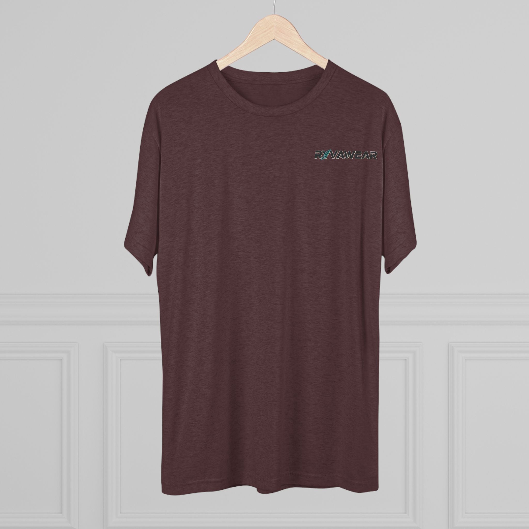 RYVNAWEAR Minimal Logo Tee — Lightweight Tri-Blend Crew Shirt