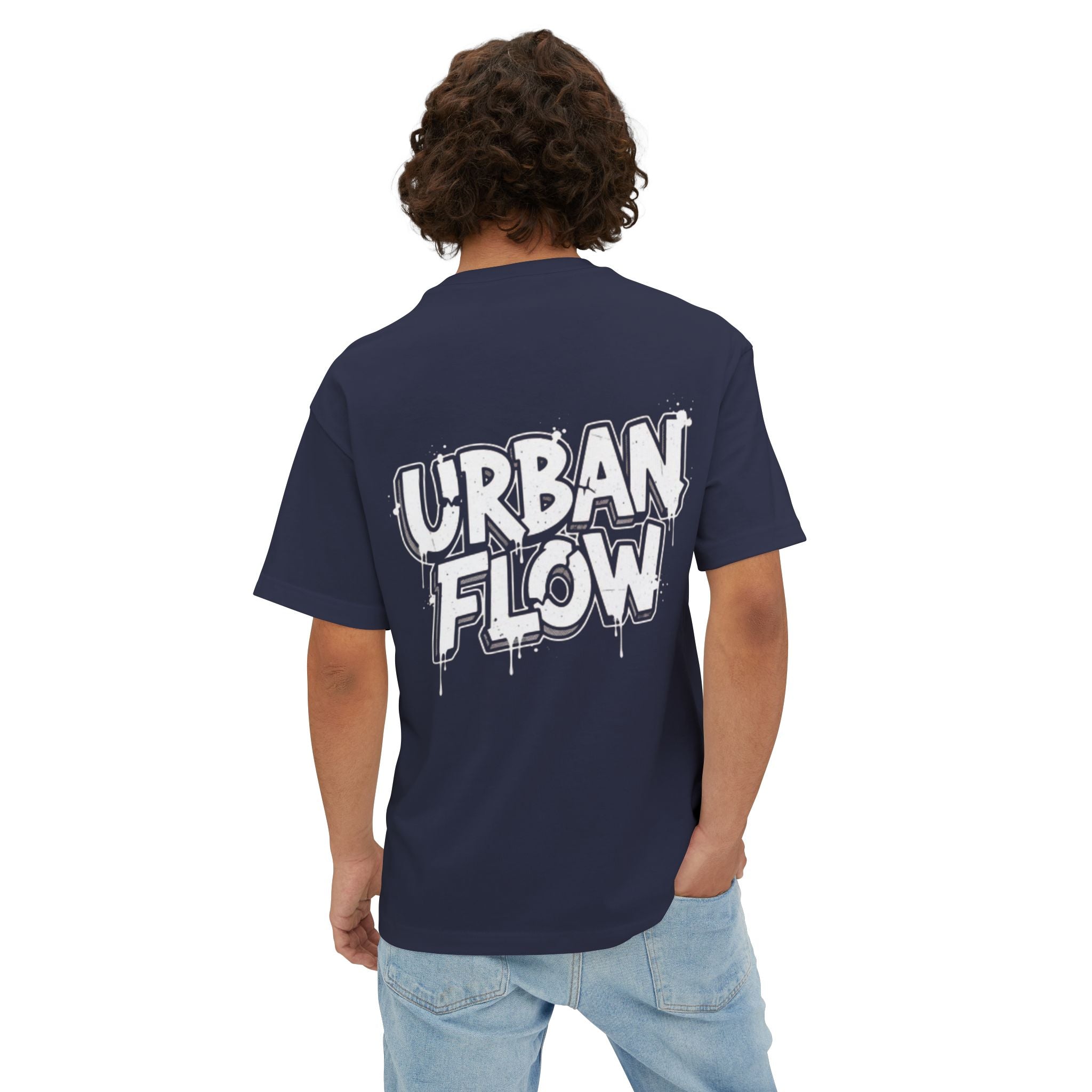 Urban Flow Tee — Graffiti Logo Oversized Boxy T-Shirt