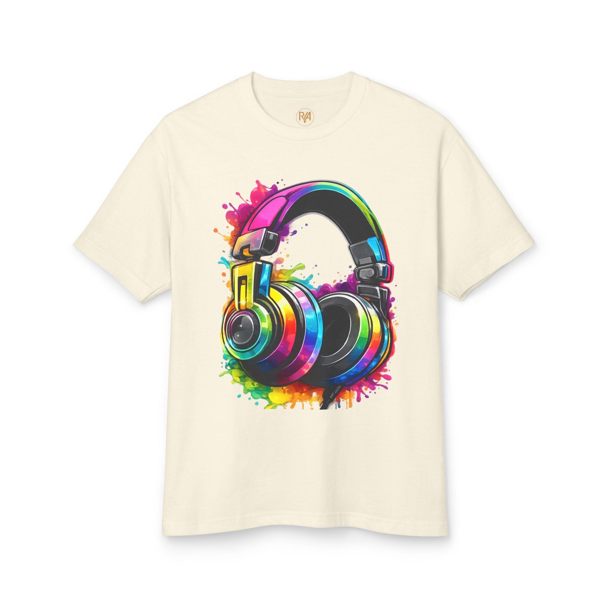 Headphones Graphic Tee — Colorful Splash Music Lover T-Shirt