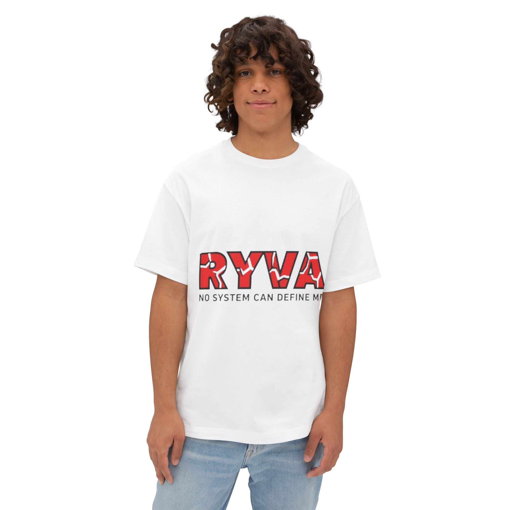 RYWA 'No System Can Define Me' Boxy Tee - Graphic Oversized Cotton T-Shirt