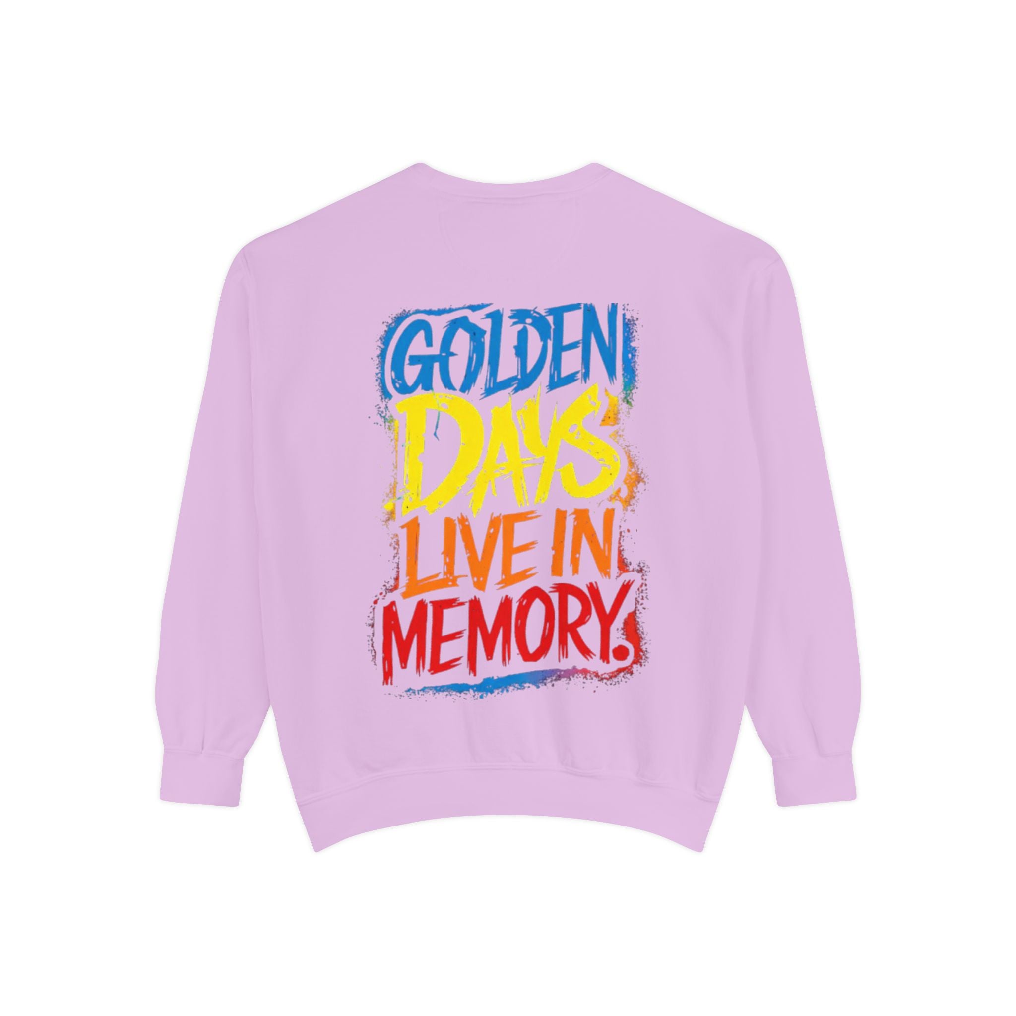 Golden Days Live In Memory Sweatshirt - Retro Brushstroke Graphic Crewneck