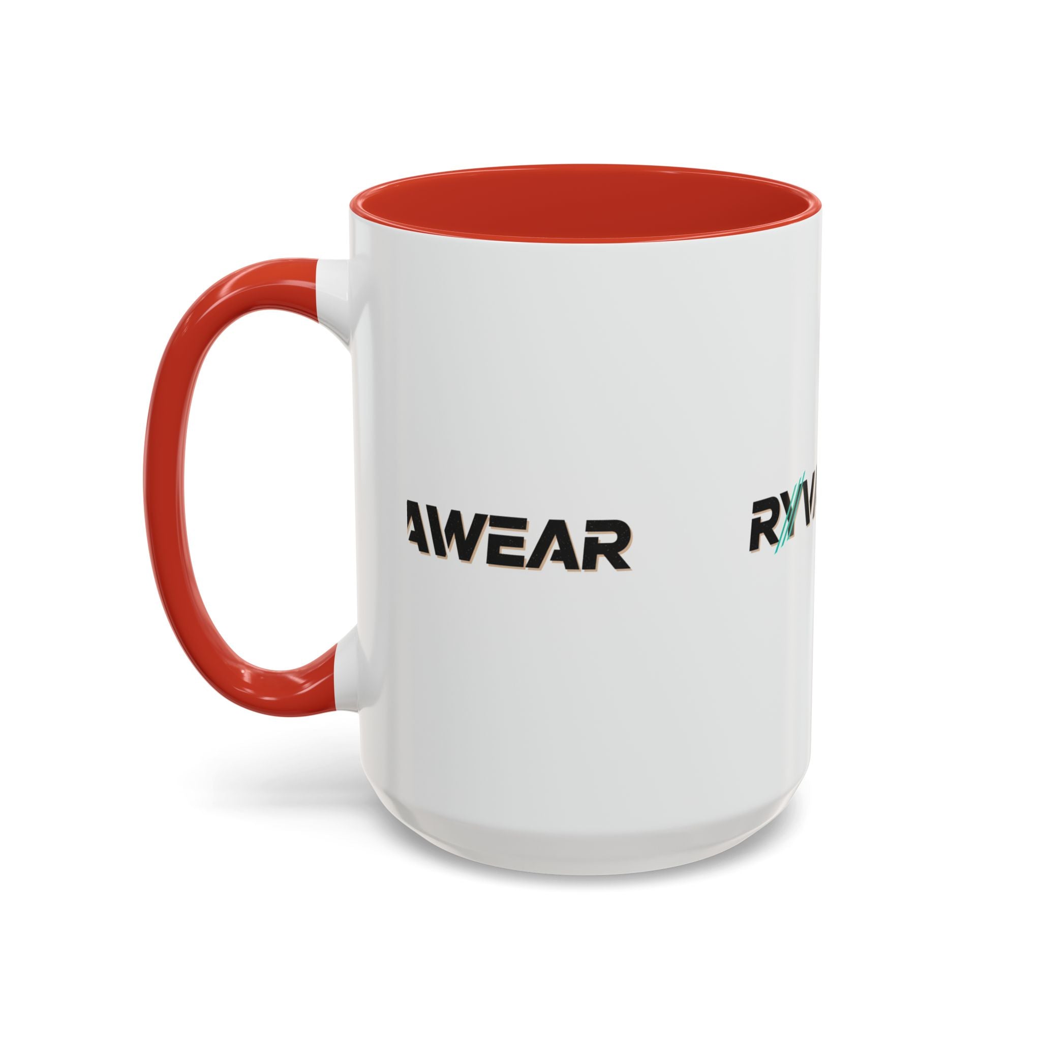 RyvaWear Logo Accent Coffee Mug — Black-Trim Ceramic Coffee Cup (11/15oz)