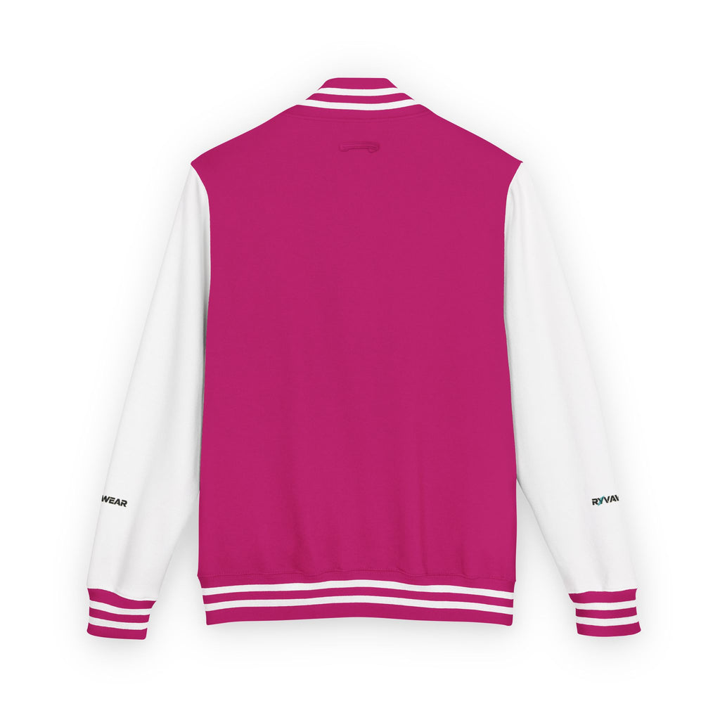 Letterman Jacket — Red & White Varsity Jacket with Small Chest Logo
