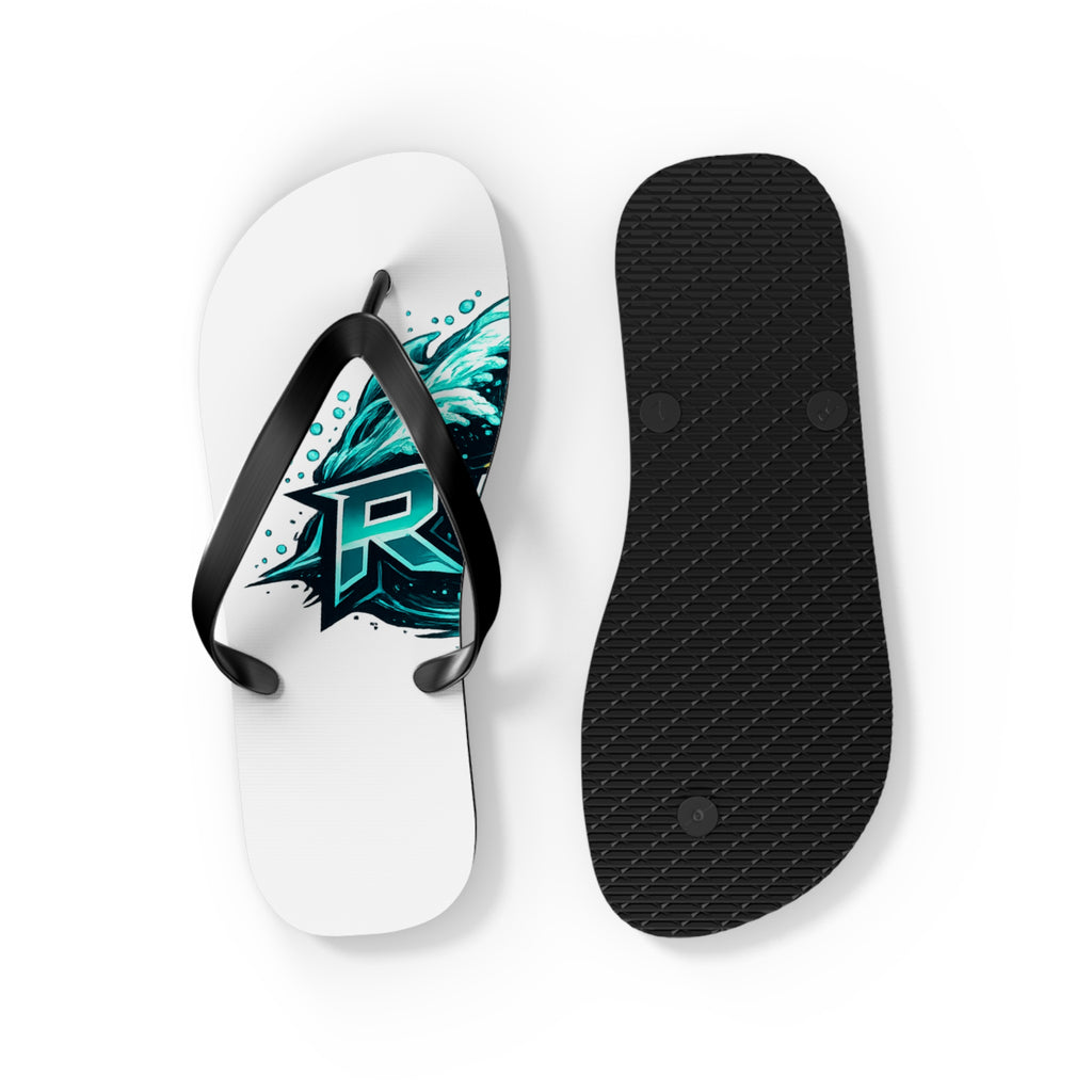 Rider Teal Splash Flip Flops — Graphic Beach Sandals