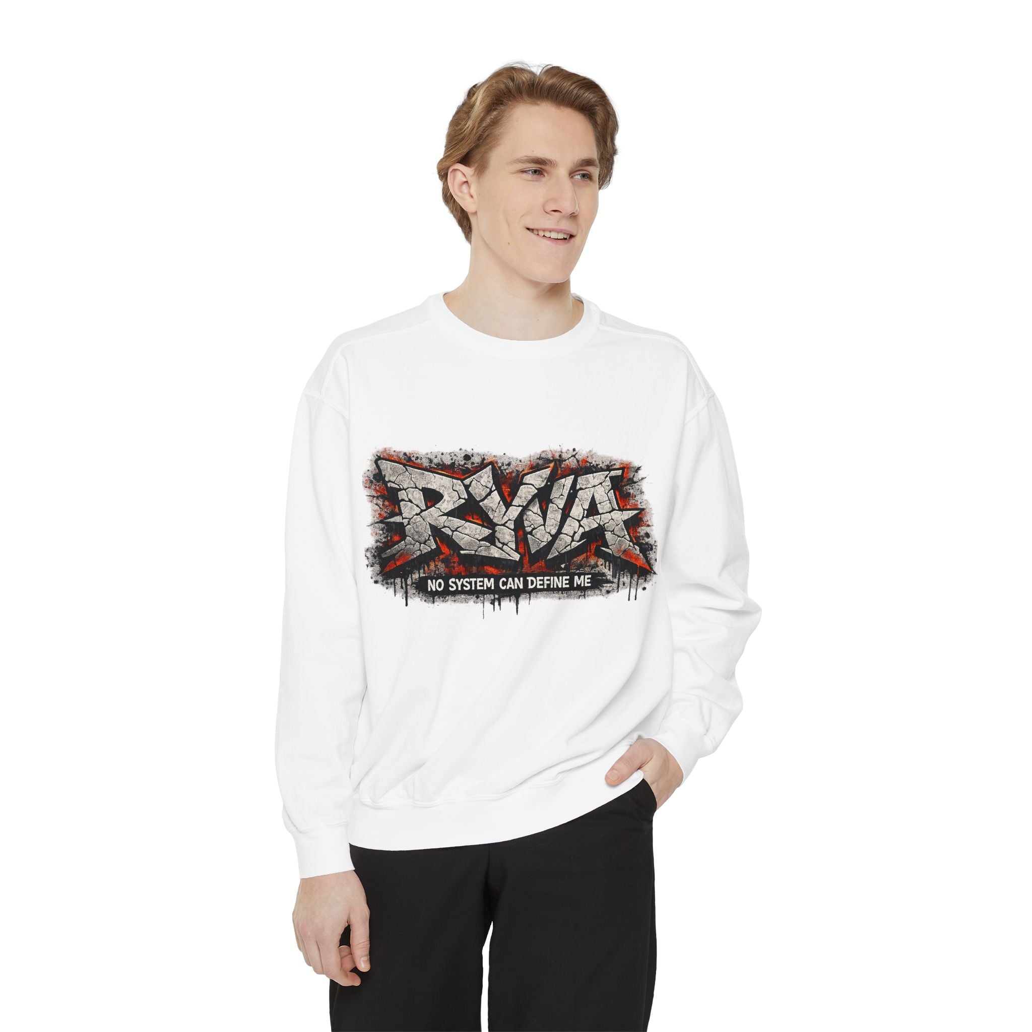 RVA Graffiti Sweatshirt — "No System Can Define Me" Urban Crewneck