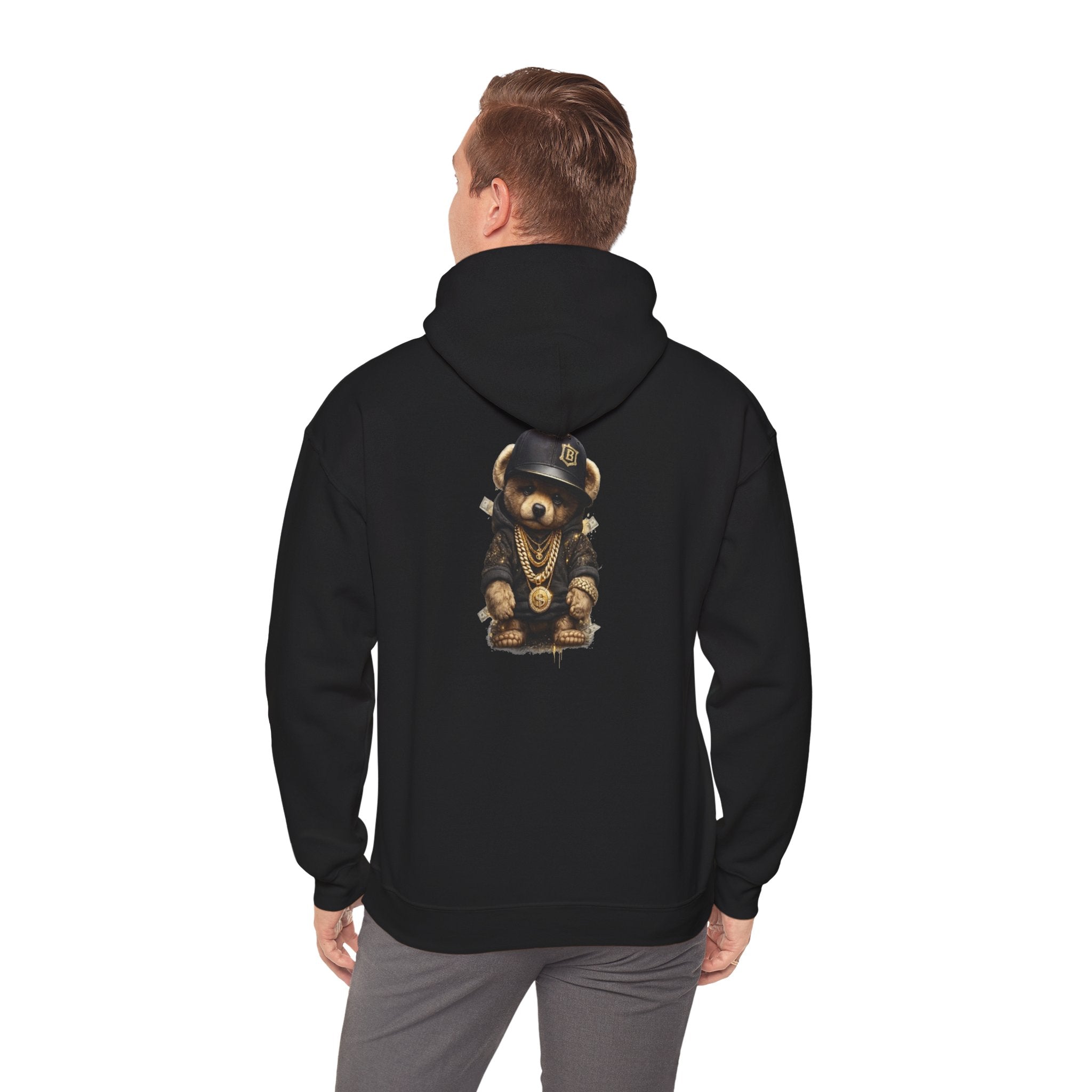 Bear Bling Hoodie — Streetwear Teddy Bear Graphic Pullover