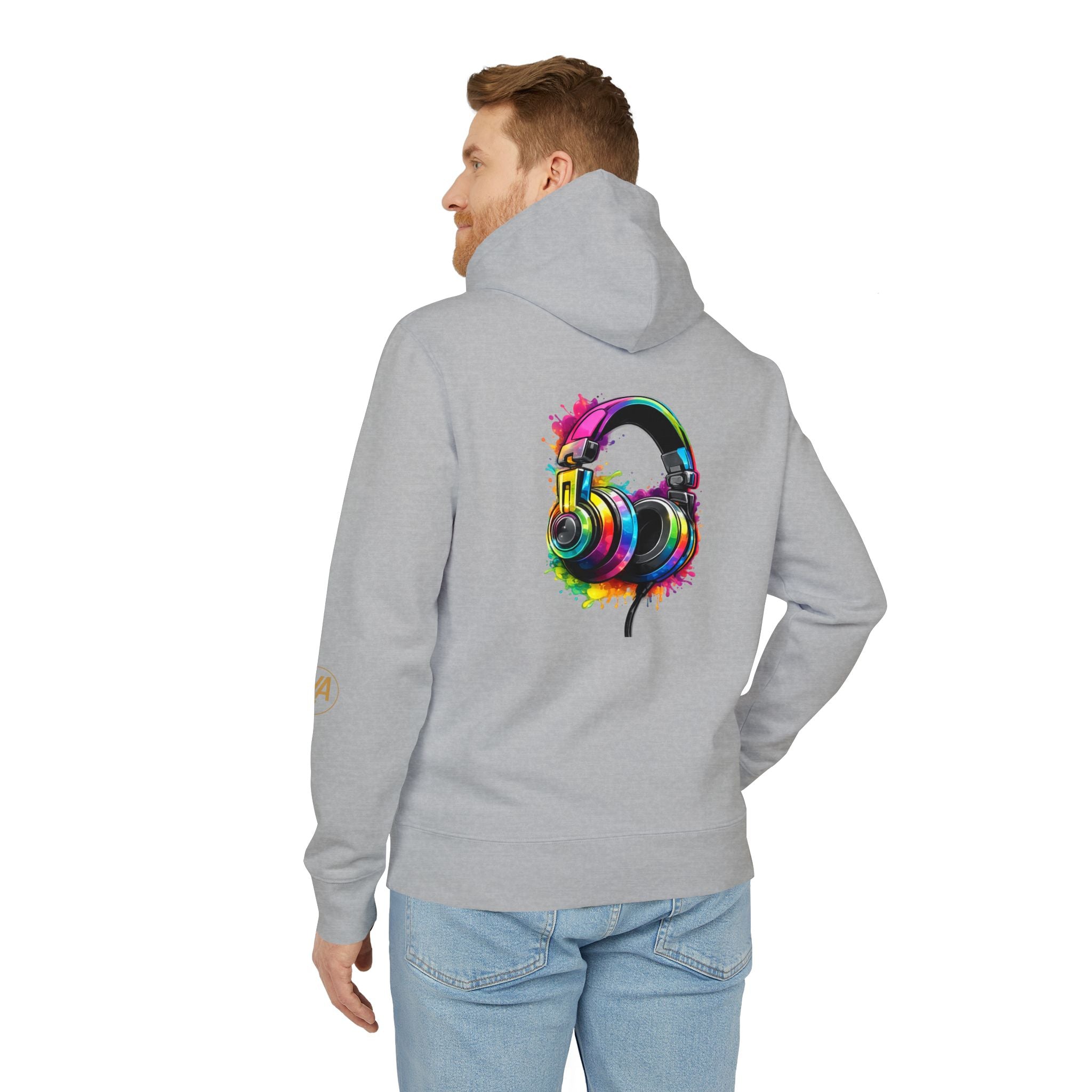 Headphones Paint Splash Hoodie — Colorful Music Lover Pullover