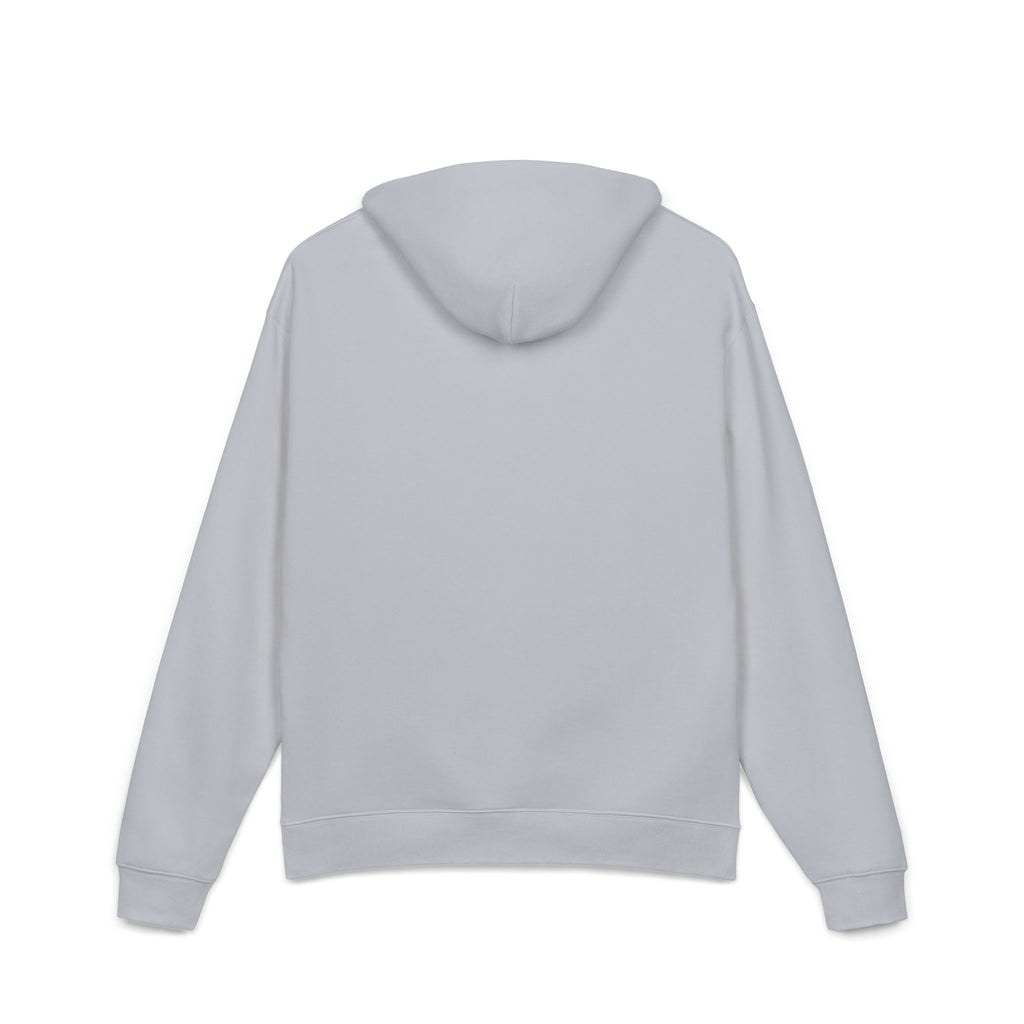 Relaxed Hoodie — Minimal White Pocket Patch Hoodie