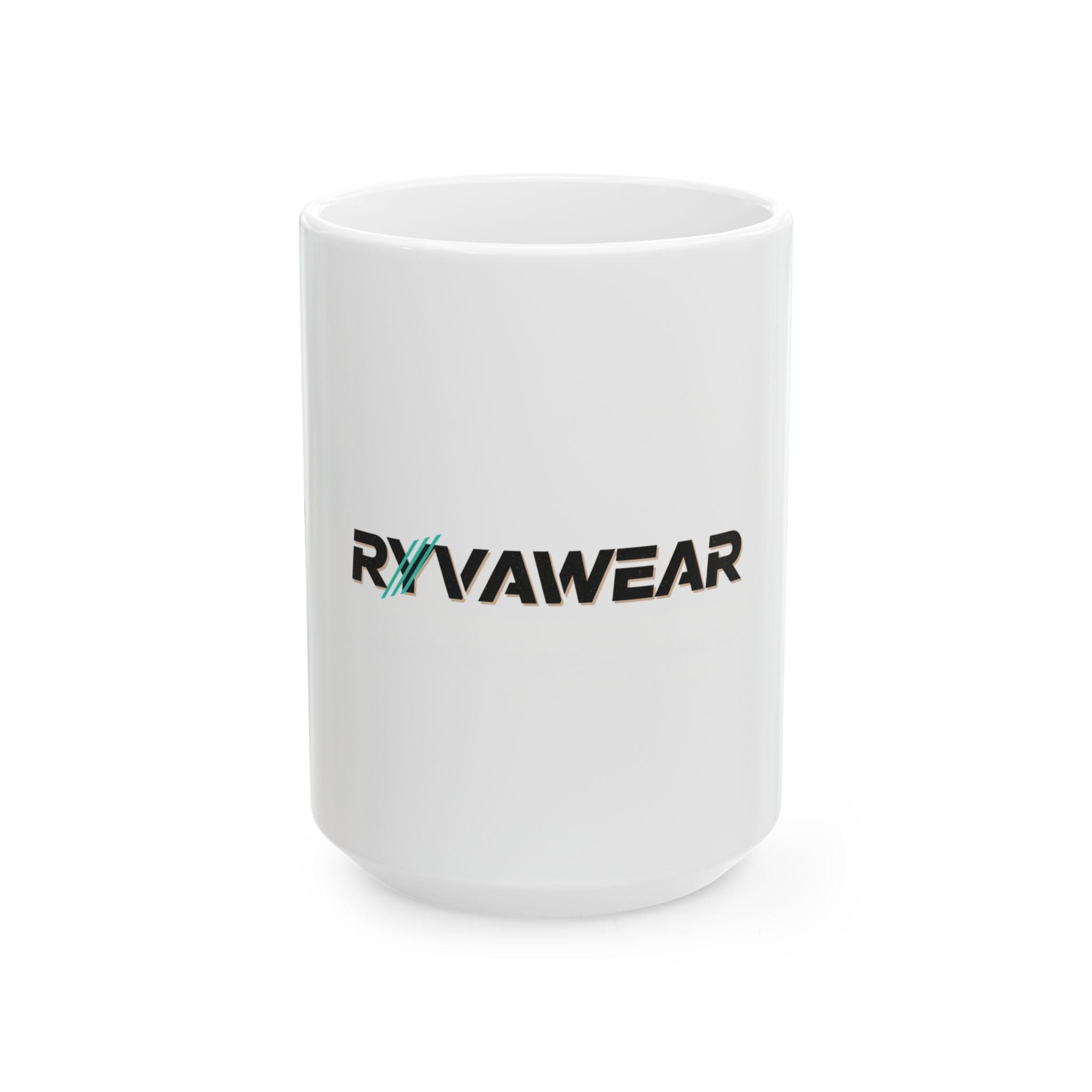 RVVAWEAR Logo Ceramic Mug — Branded Coffee Cup (11oz & 15oz)