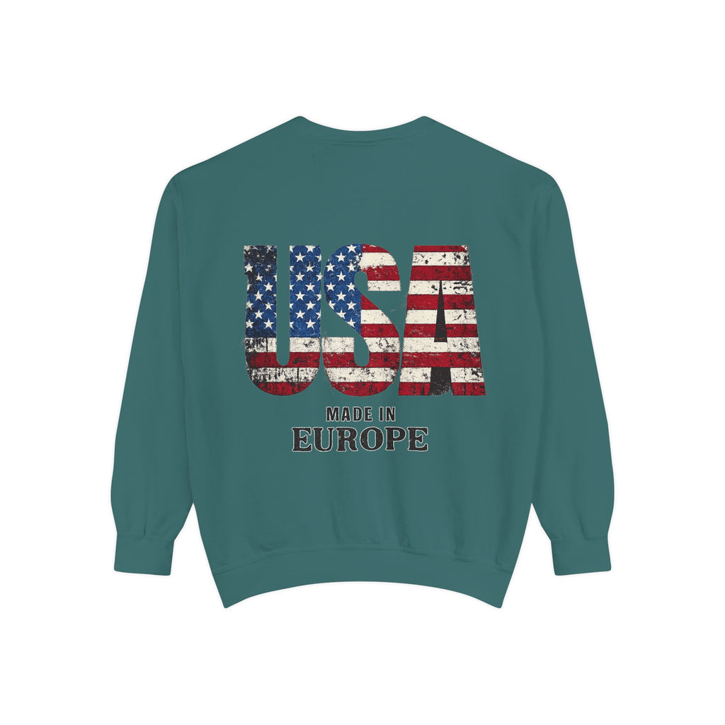 Minimal Monogram Sweatshirt — R14 Chest Logo Crewneck