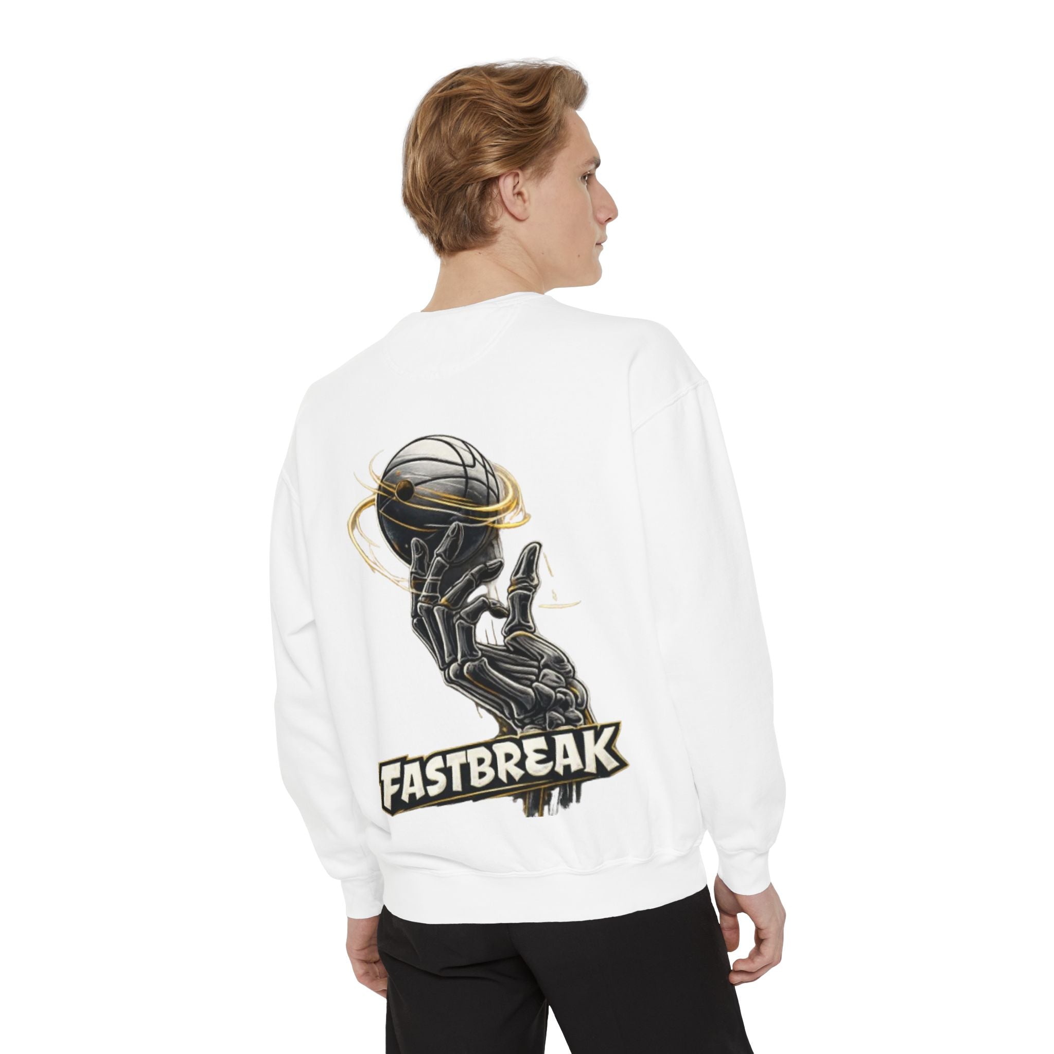 Fastbreak Basketball Sweatshirt — 'FASTBREAK' Graphic Crewneck