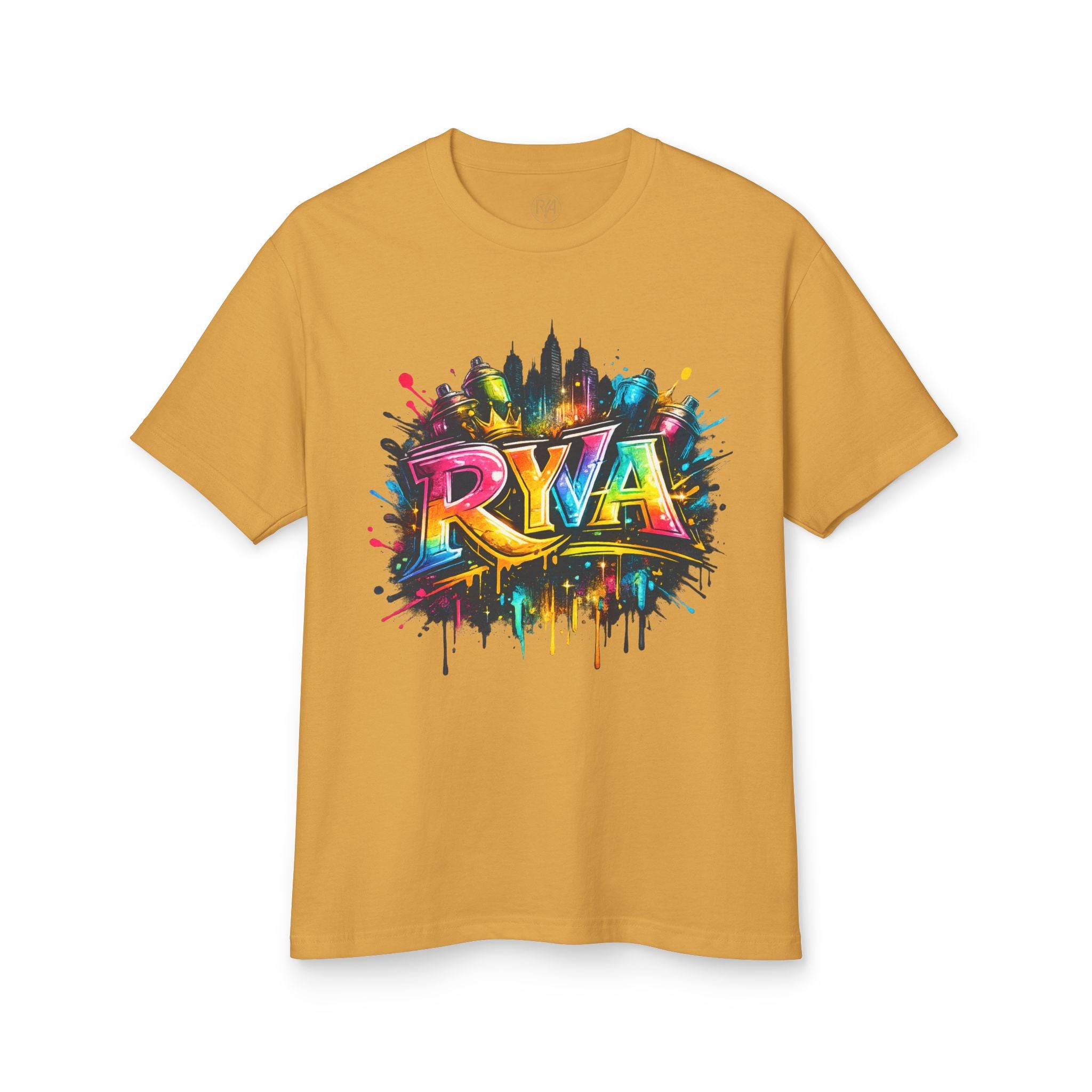 RYA Graffiti Skyline Tee — Colorful Urban Street Art T-Shirt