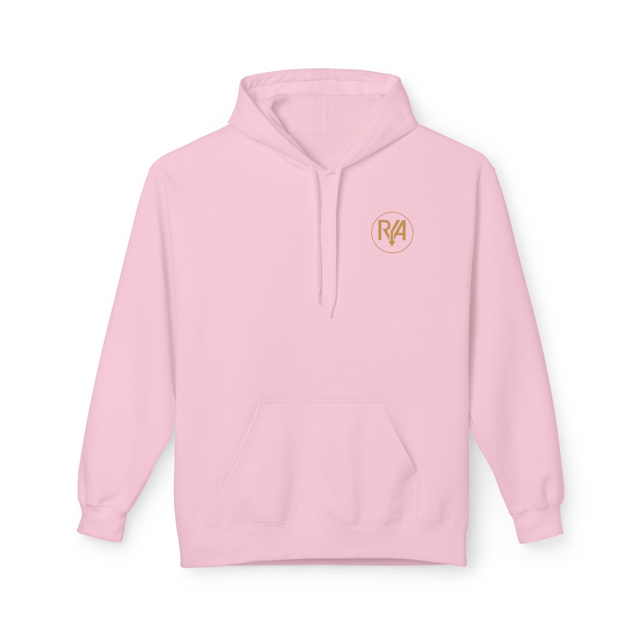 Minimal Monogram Hoodie — Gold R/A Chest Logo