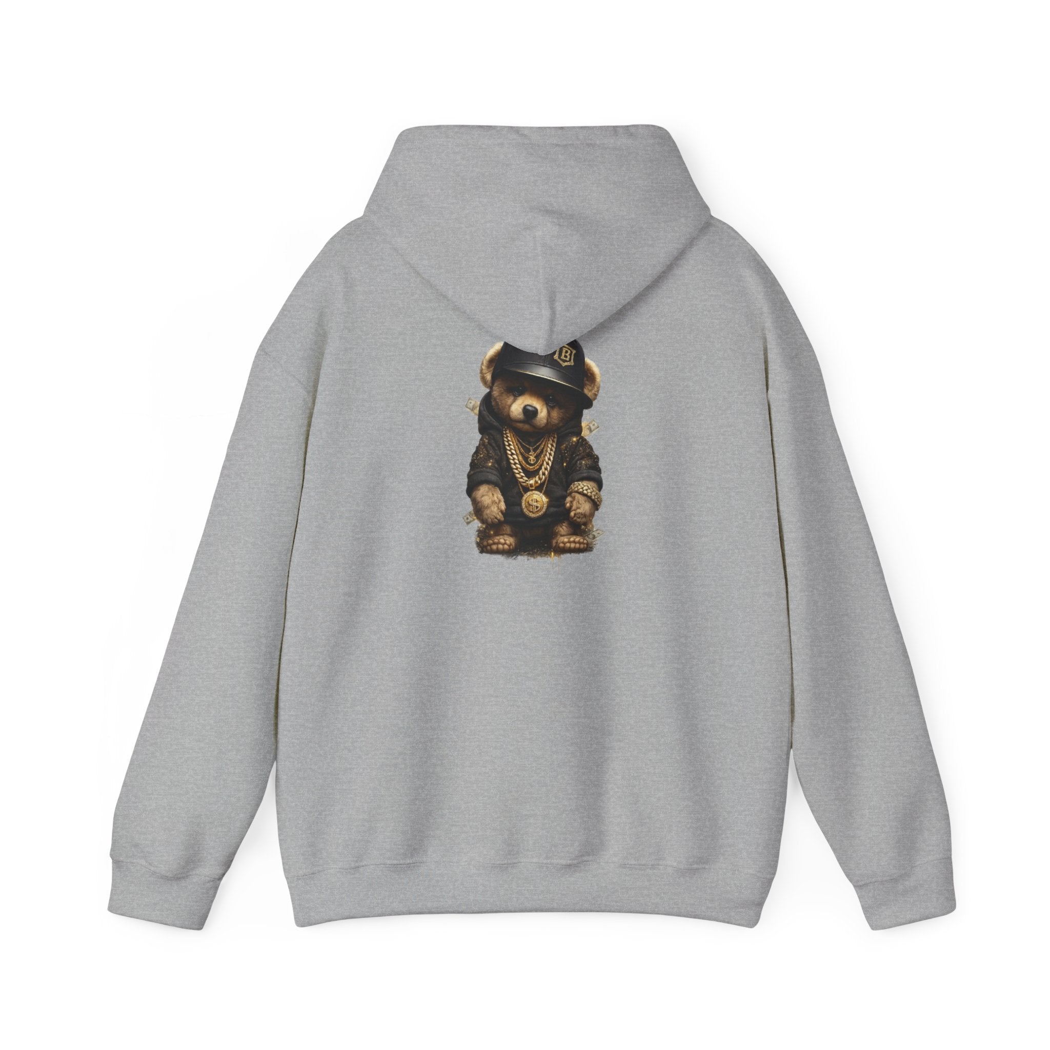 Bear Bling Hoodie — Streetwear Teddy Bear Graphic Pullover