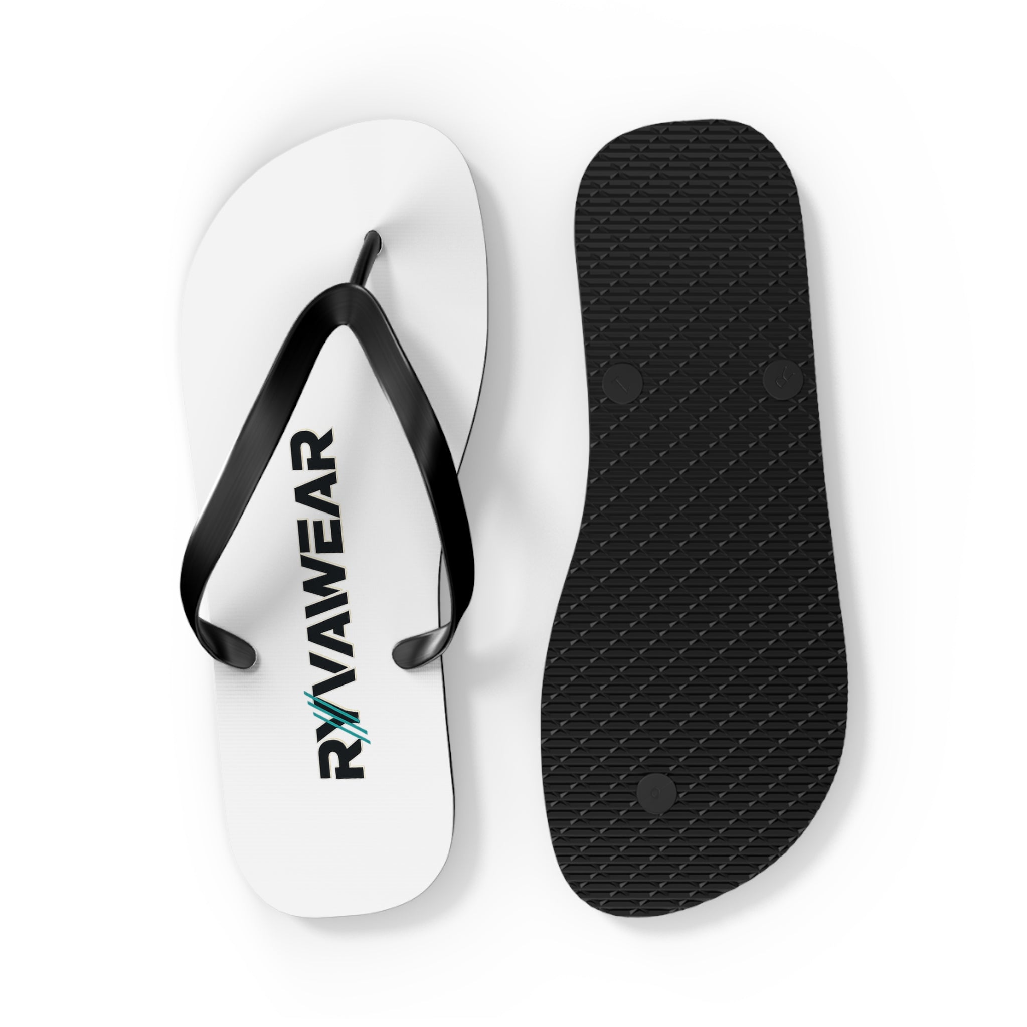 RYVIAWEAR Logo Flip Flops — Casual Beach Sandals with Branded Print