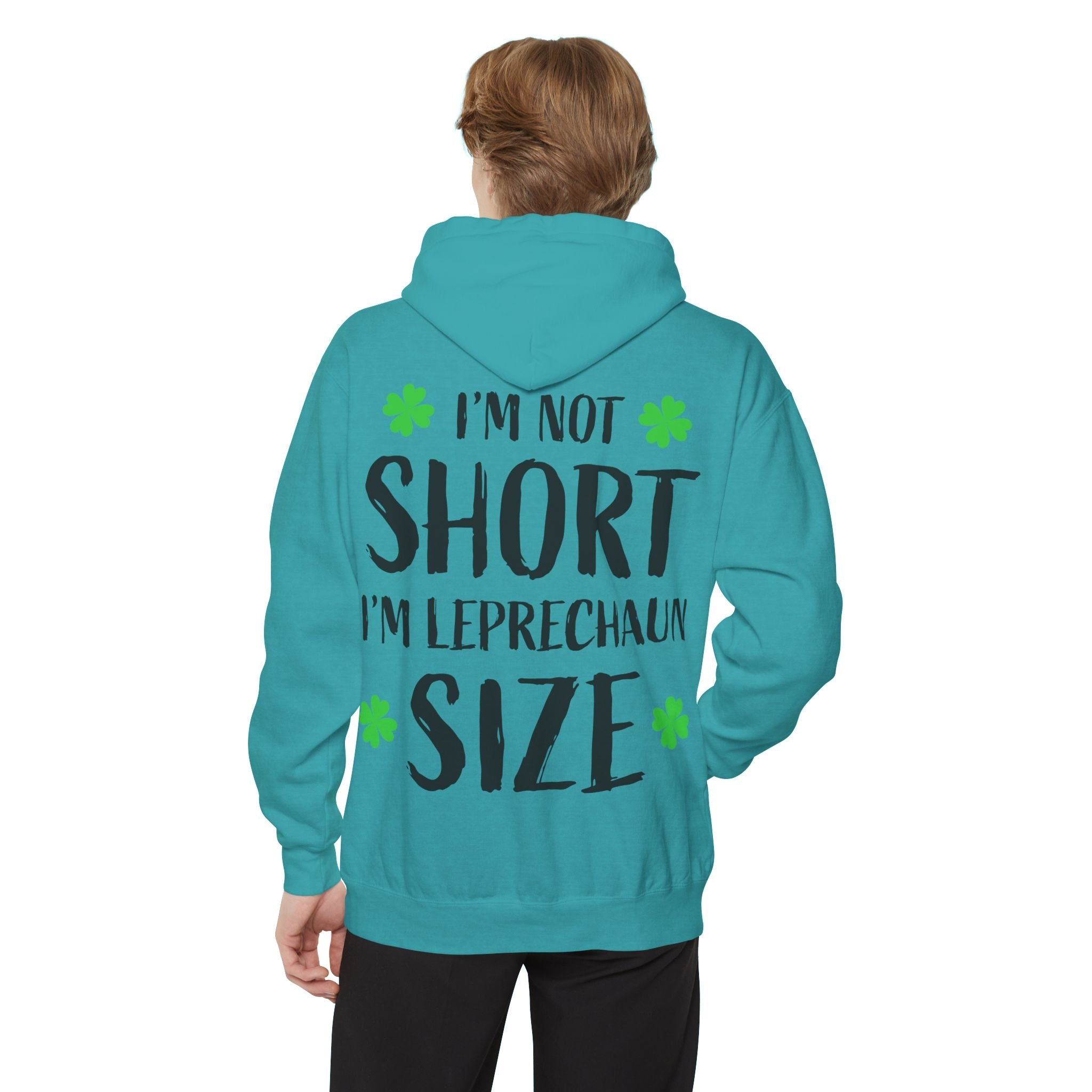 Hoodie — “I’m Not Short I’m Leprechaun Size” St. Patrick’s Day Novelty Hoodie
