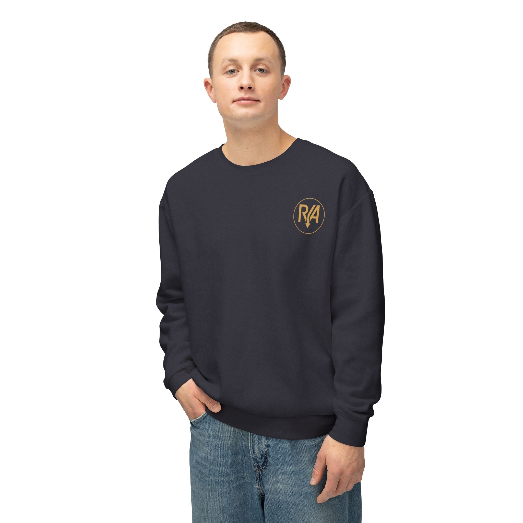 Minimal Monogram Crewneck Sweatshirt — R/A Embroidered