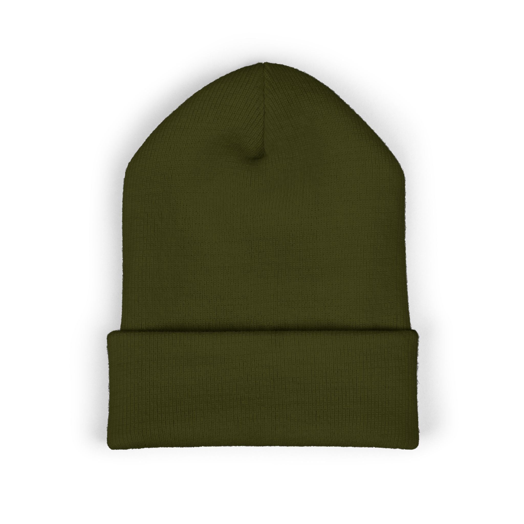Embroidered Classic Cuffed Beanie — Minimal Logo Knit Hat